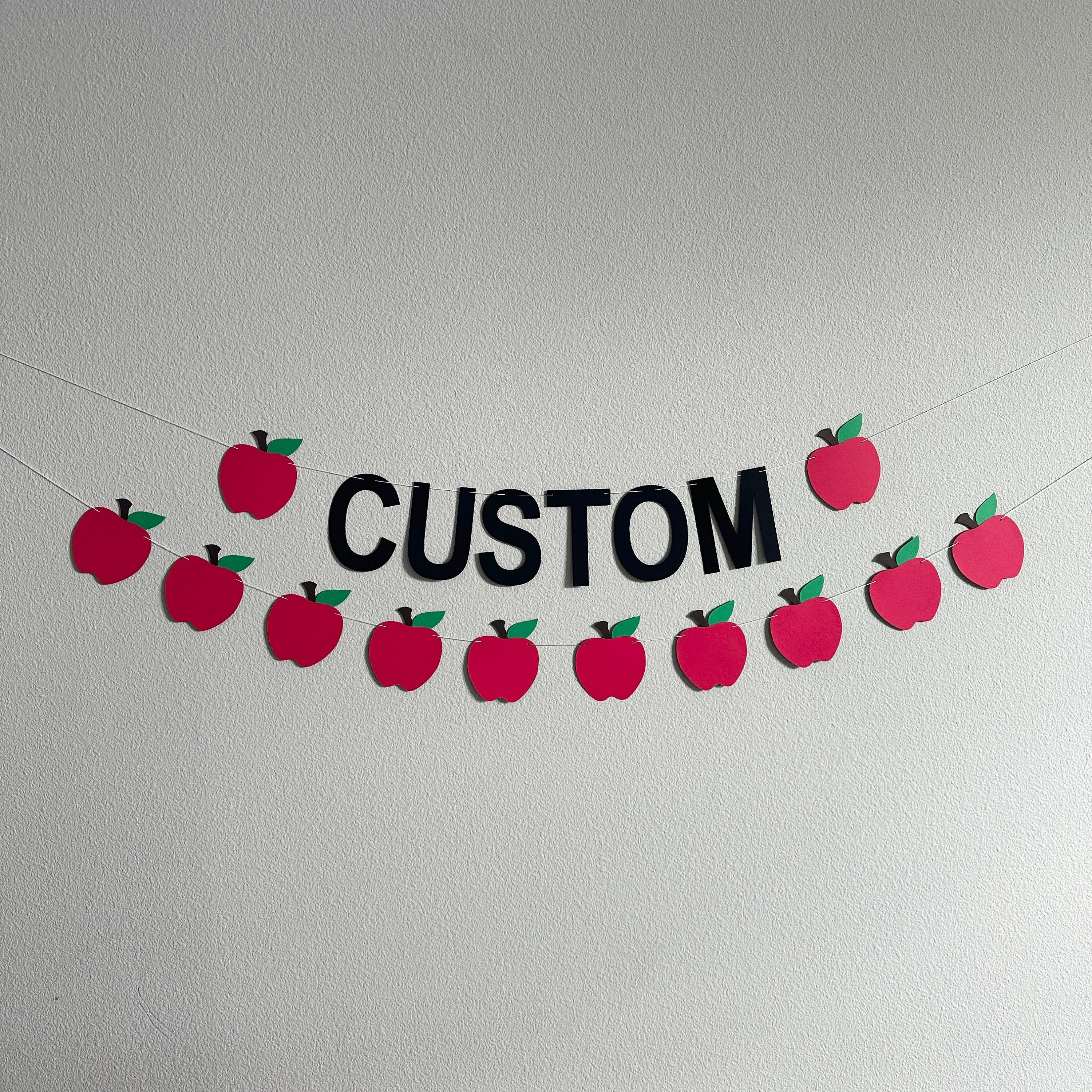 Custom Apple Banner, Apple Decorations, Apple Banner, Apple Party, Apple Theme, Apple Birthday Party