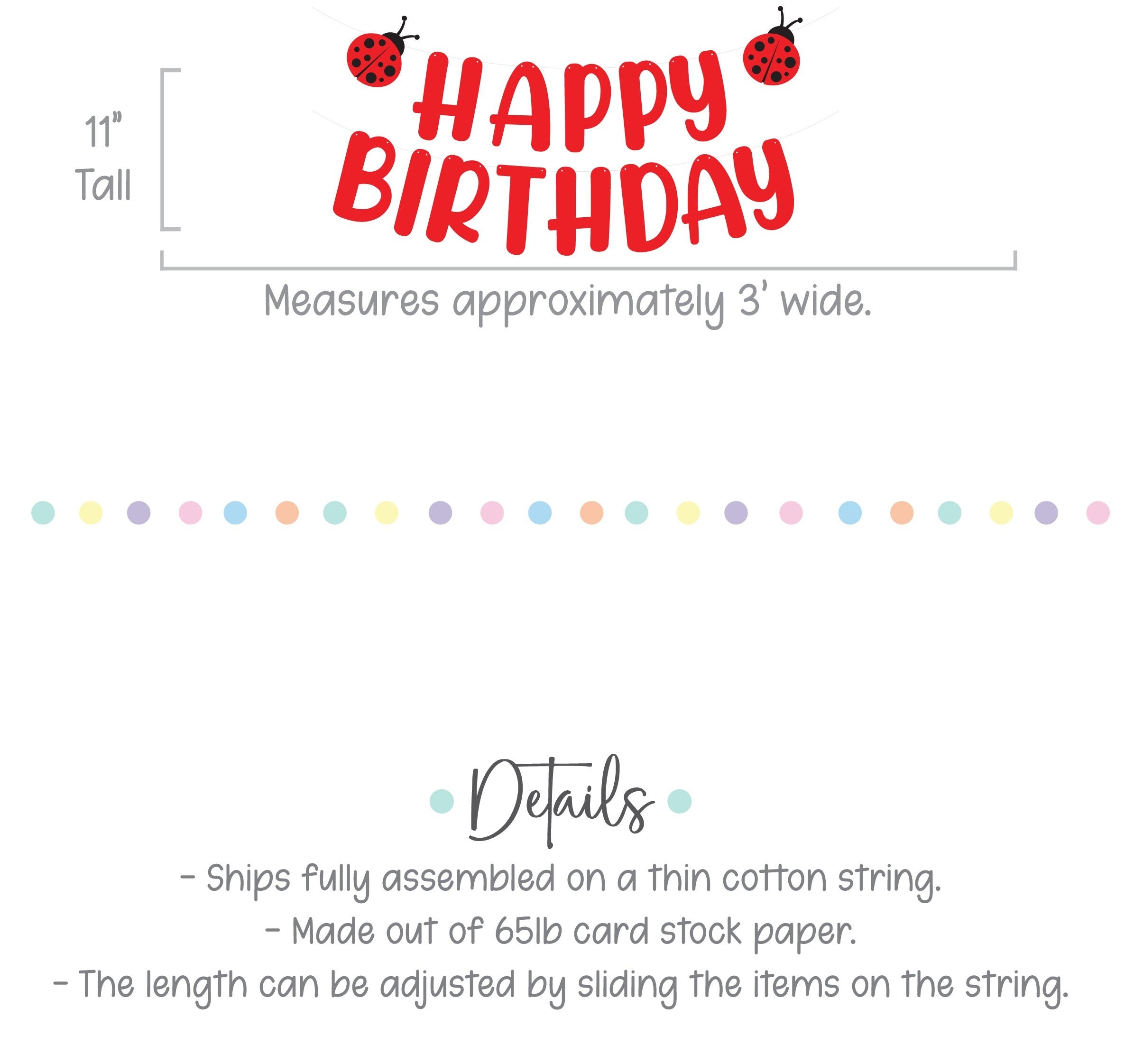 Ladybug Birthday Banner, Ladybug Banner, Ladybugs, Ladybug Birthday, Ladybug Birthday Decor