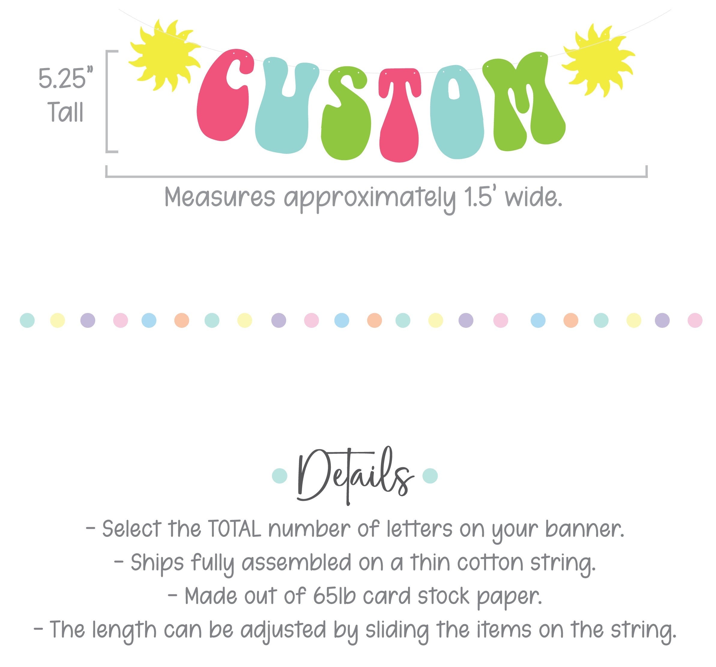 Custom Summer Banner, Summertime Party, Summer Decorations, Sunshine Decorations, Sun Decorations, Summer Kickoff Decorations