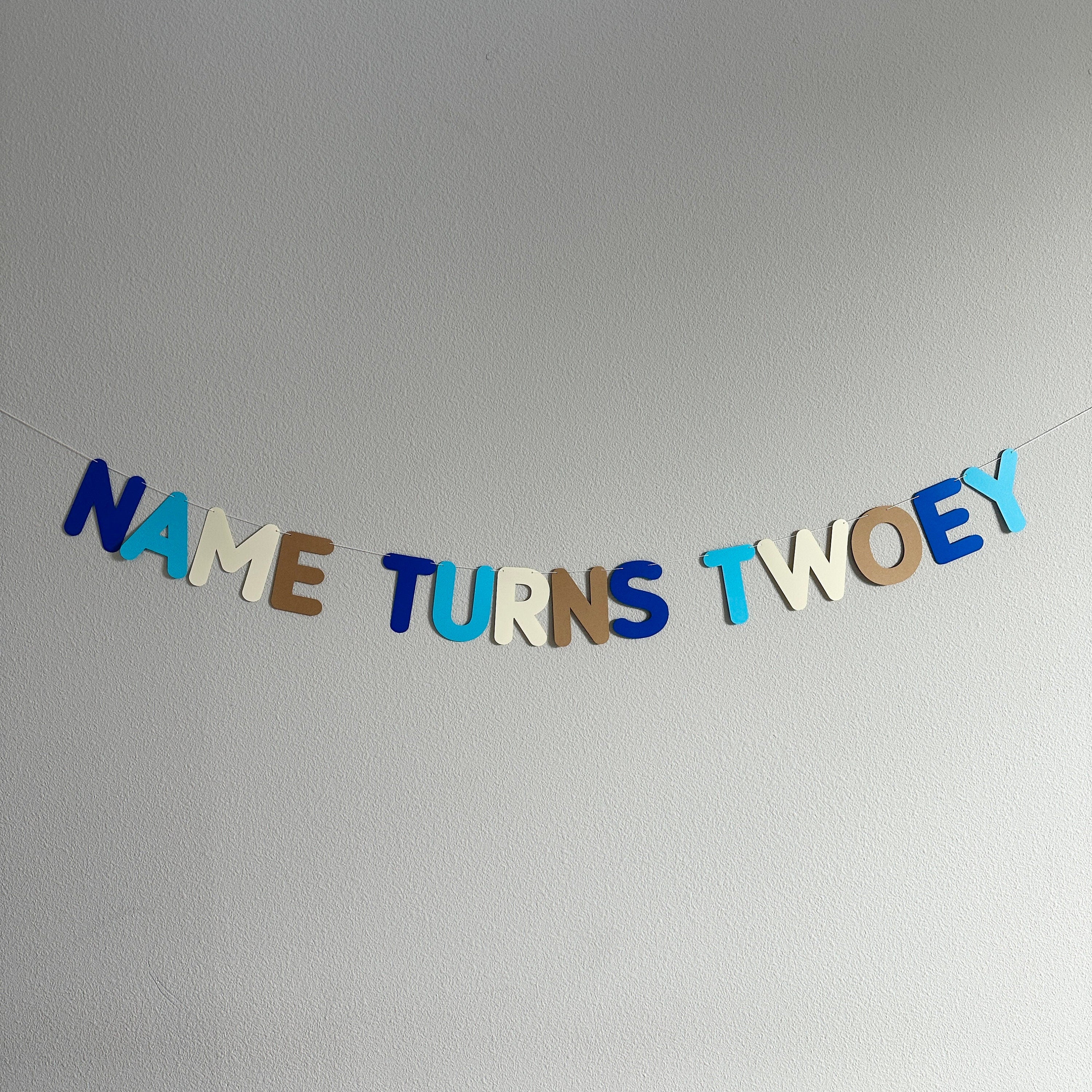 Name Turns Twoey, 2nd Birthday, Wackadoo Two, Second Birthday Decorations,