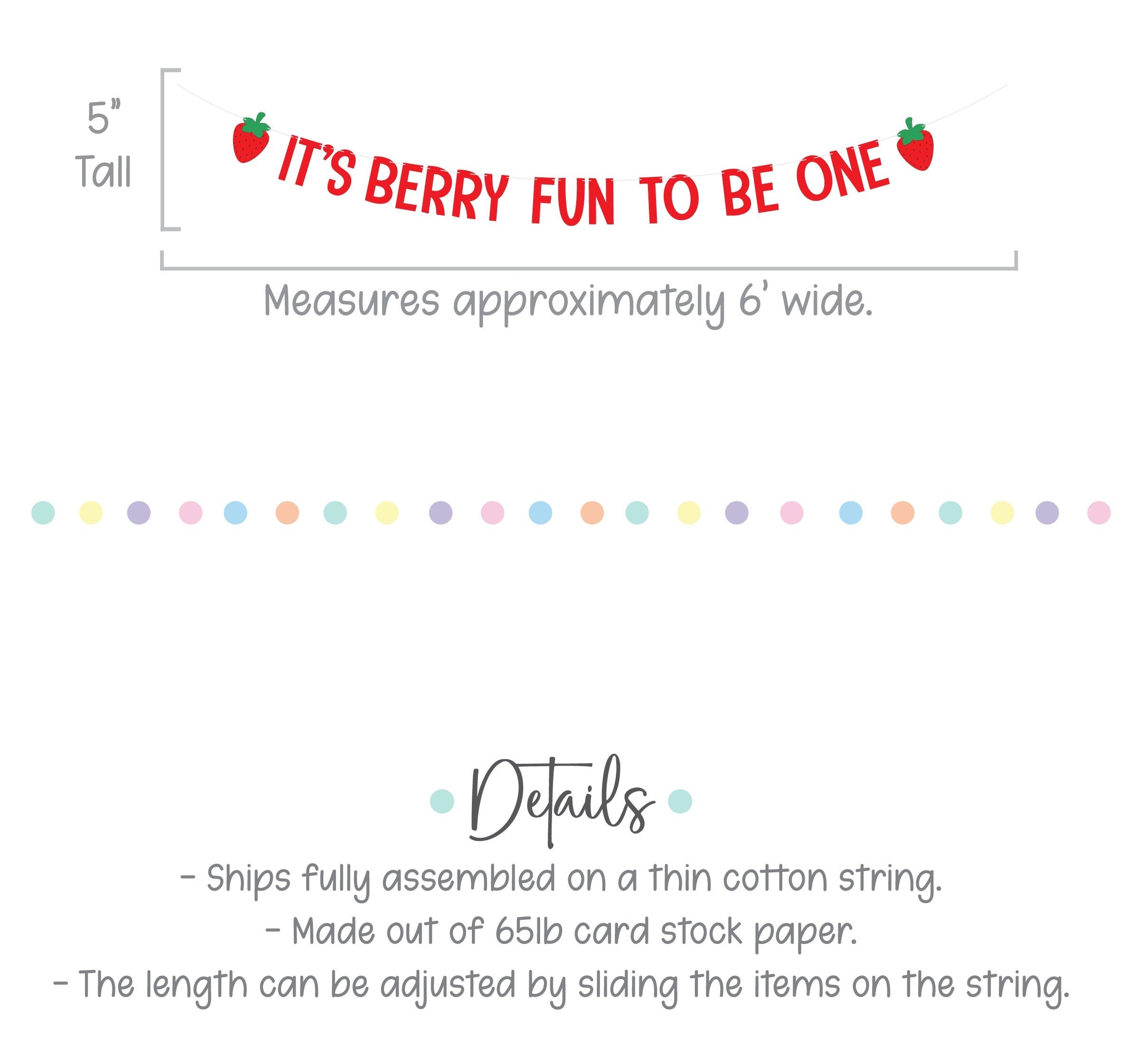 It&#39;s Berry Fun To Be One, Berry 1st Birthday, Strawberry Birthday, Strawberry Highchair Banner, Berry Sweet One, Strawberry Garland