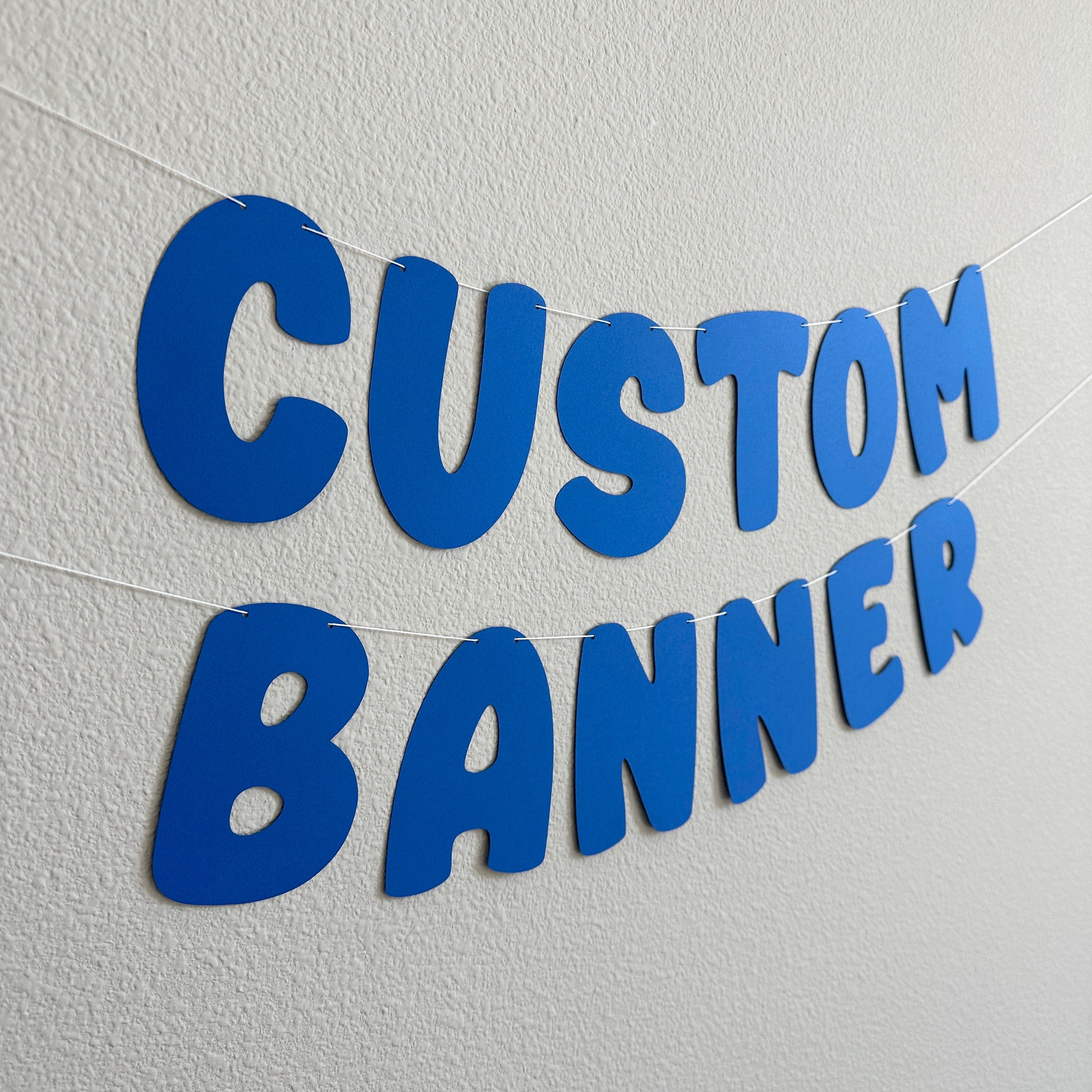 Custom Royal Blue Banner, Royal Blue Banner, Royal Blue Decorations, Royal Blue Party, Custom Banner, Personalized Royal Blue Banner