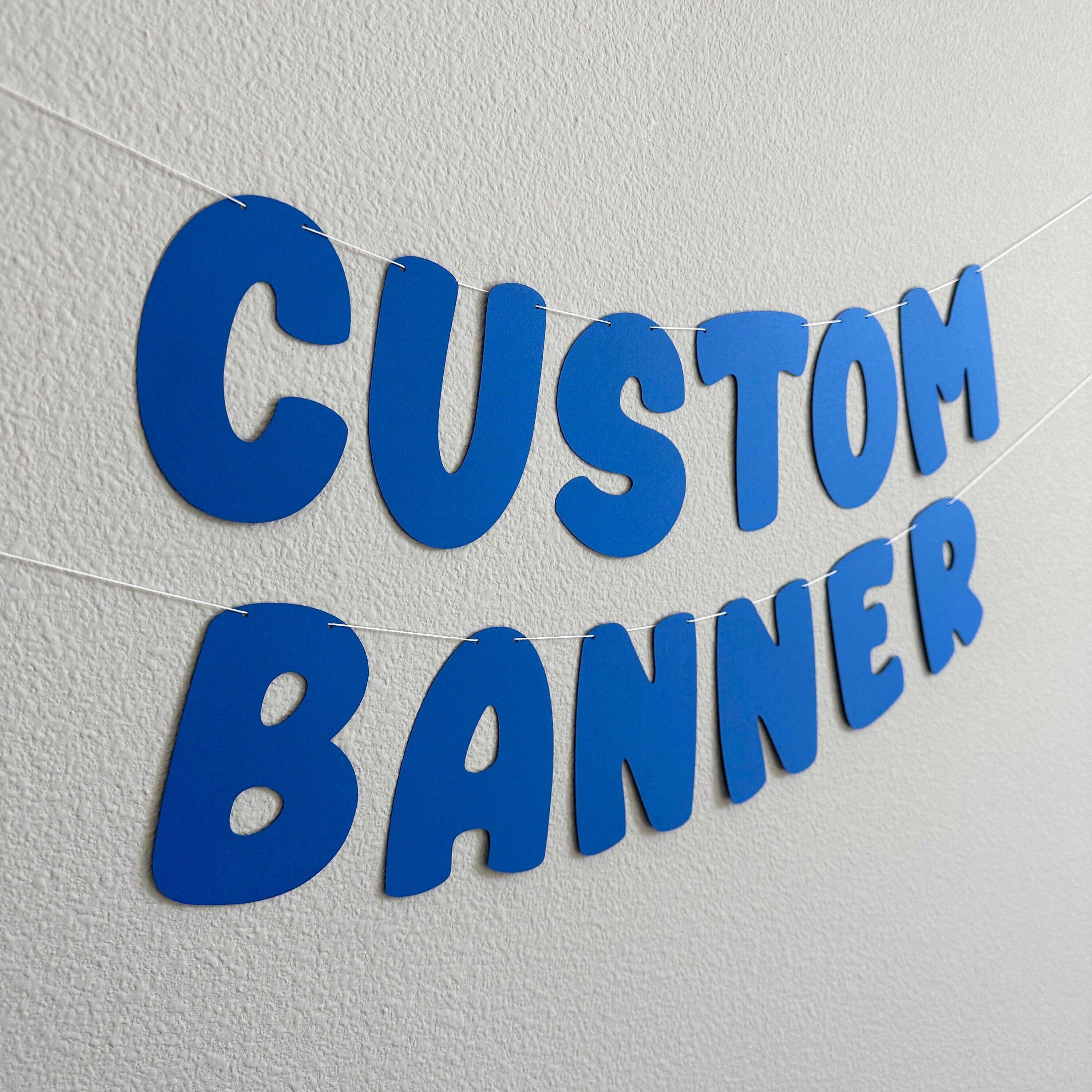 Custom Royal Blue Banner, Royal Blue Banner, Royal Blue Decorations, Royal Blue Party, Custom Banner, Personalized Royal Blue Banner