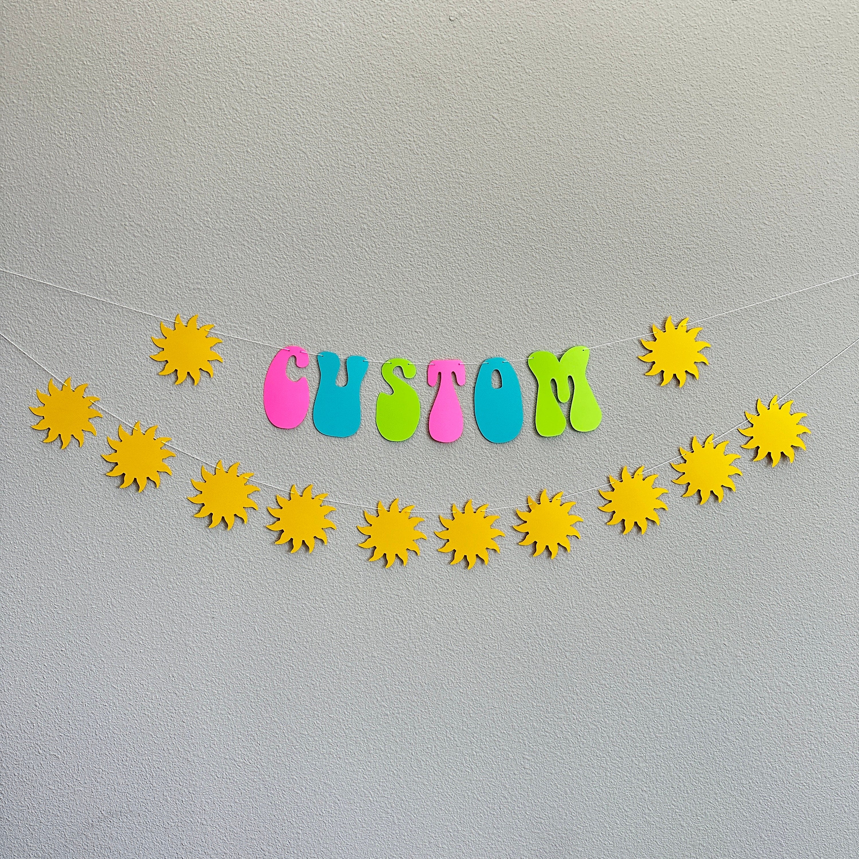 Custom Summer Banner, Summertime Party, Summer Decorations, Sunshine Decorations, Sun Decorations, Summer Kickoff Decorations