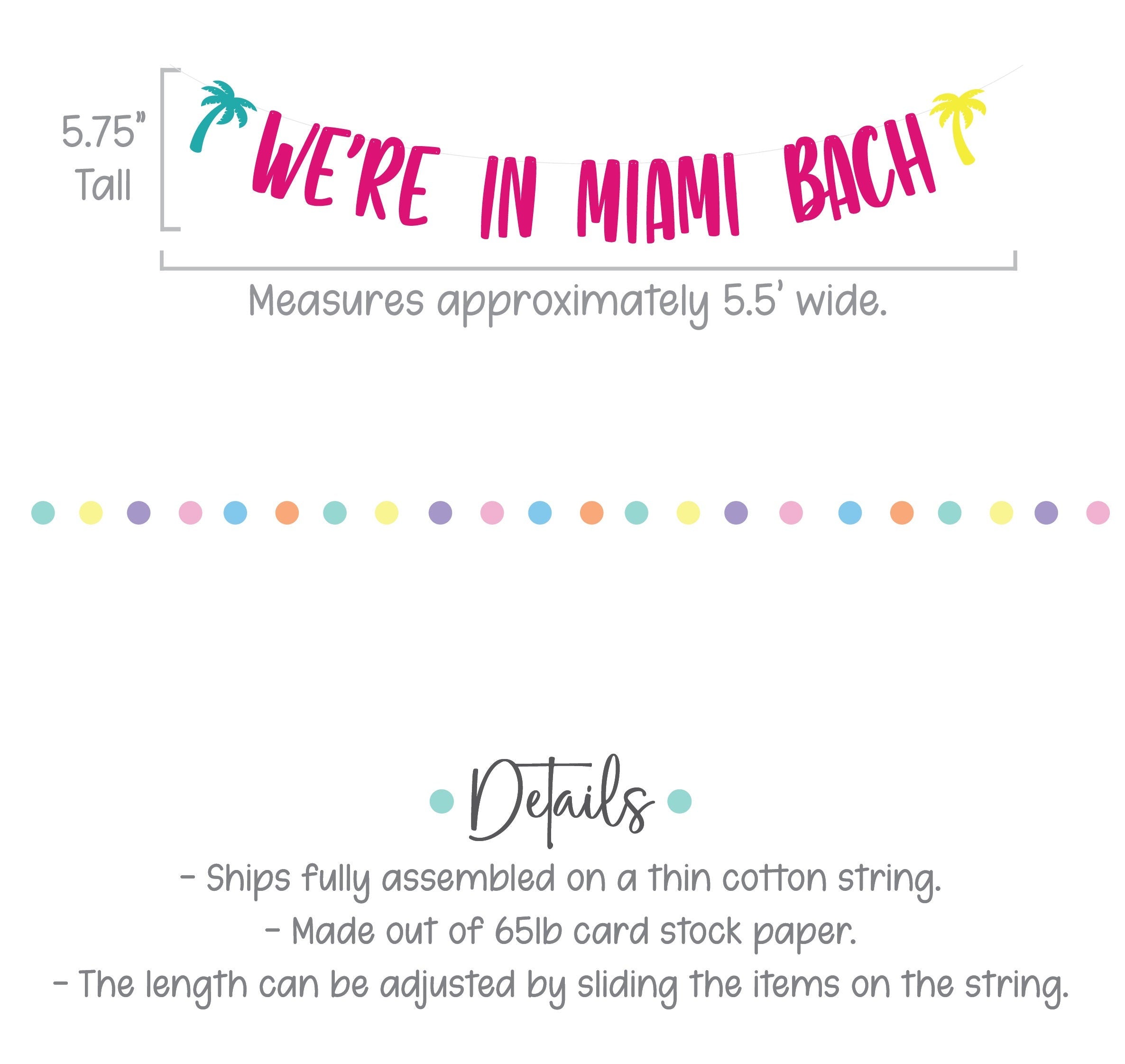 We&#39;re In Miami Bach, Miami Bachelorette, Miami Bachelorette Party Decorations, Miami Bach, Bach Ideas, Bachelorette Party Theme