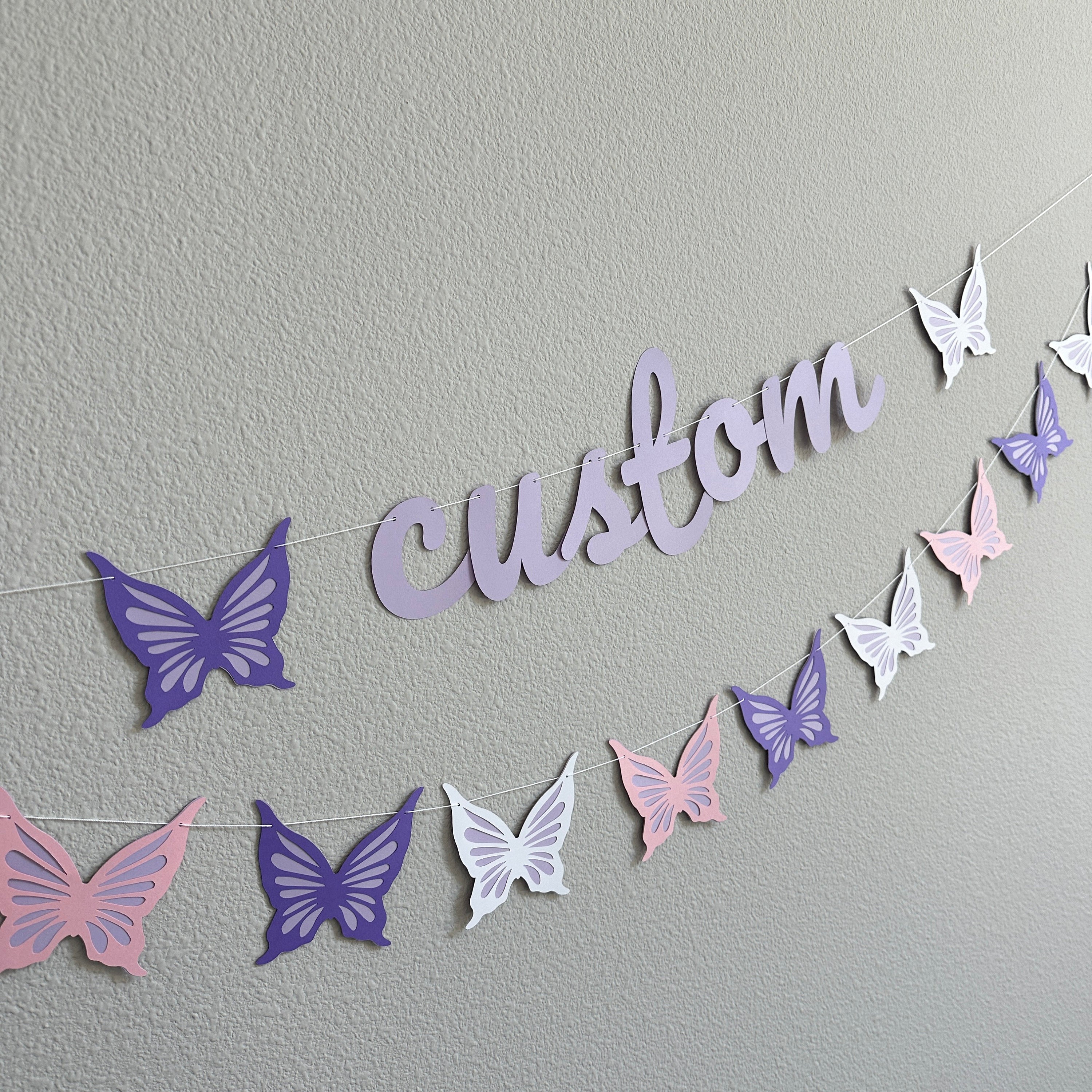 Custom Butterfly Banner, Butterfly Decorations, Butterfly Theme, Butterfly Decorations, Butterfly Birthday Party Decorations