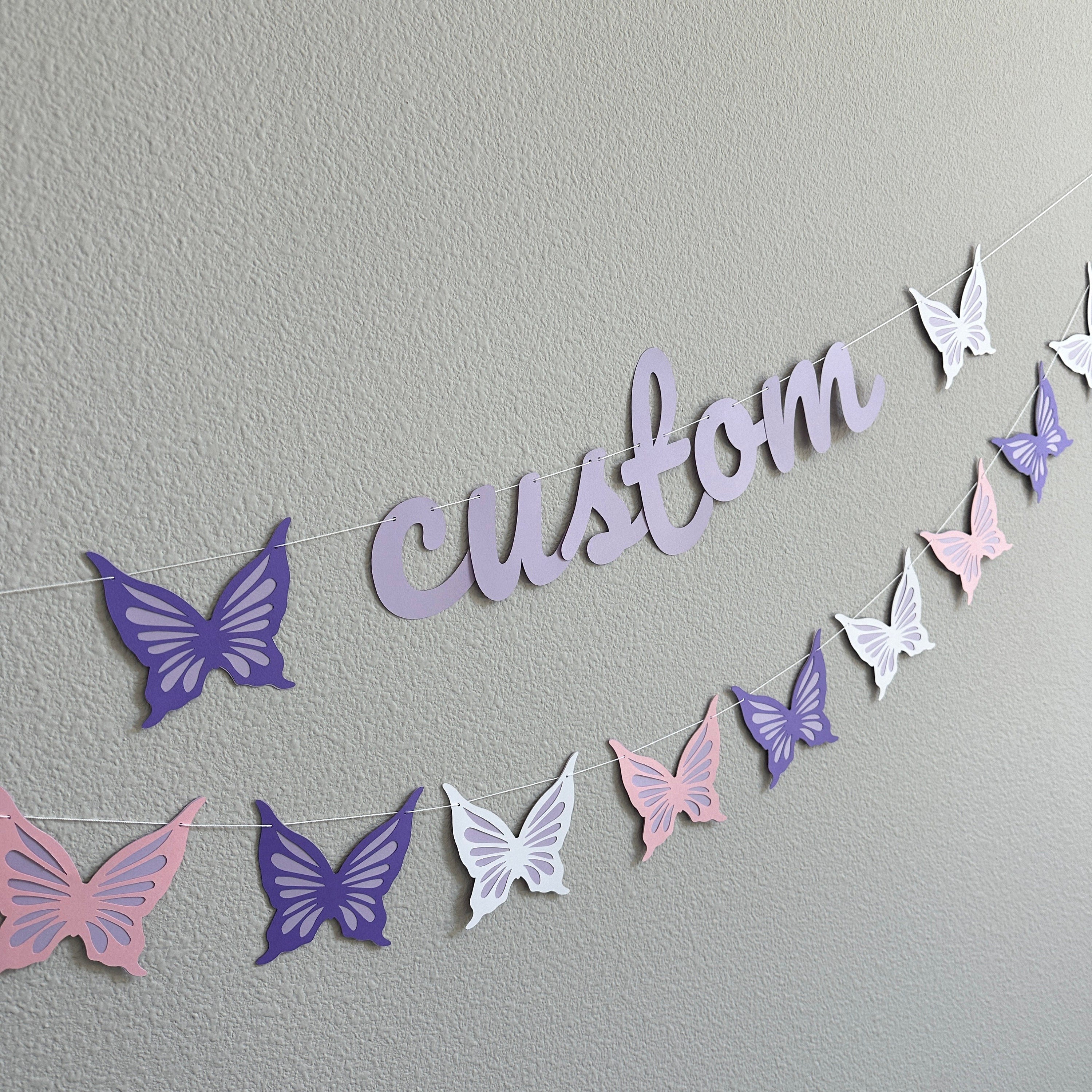 Custom Butterfly Banner, Butterfly Decorations, Butterfly Theme, Butterfly Decorations, Butterfly Birthday Party Decorations