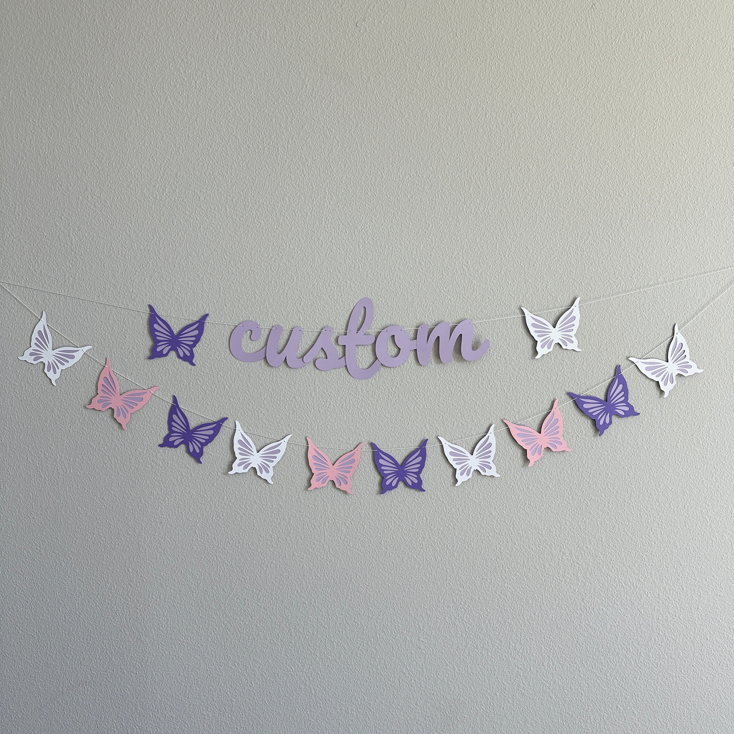 Custom Butterfly Banner, Butterfly Decorations, Butterfly Theme, Butterfly Decorations, Butterfly Birthday Party Decorations