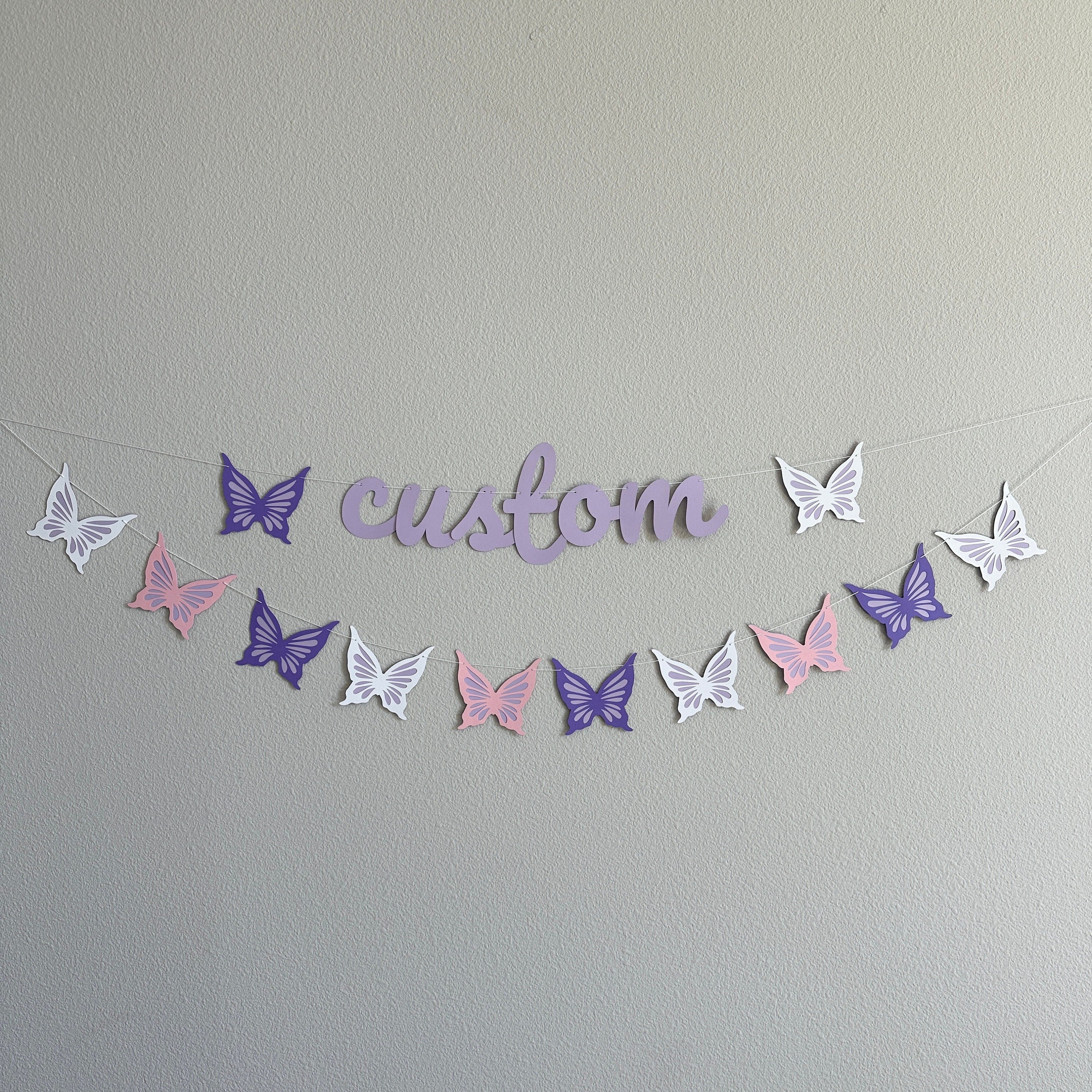 Custom Butterfly Banner, Butterfly Decorations, Butterfly Theme, Butterfly Decorations, Butterfly Birthday Party Decorations