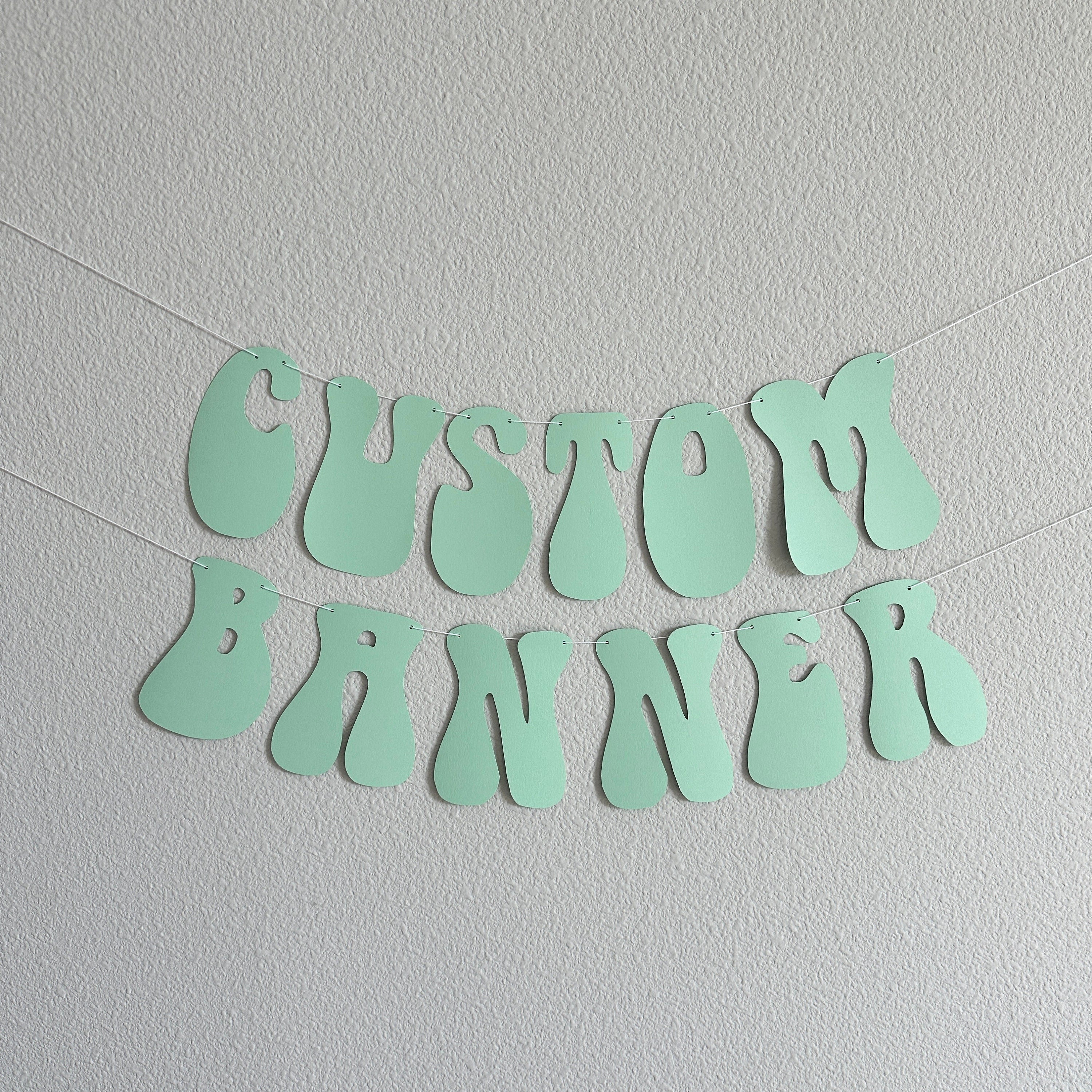 Custom Mint Banner, Mint Party, Mint Decorations, Mint Birthday Decorations, Custom Banner, Custom Retro Banner, Retro Theme