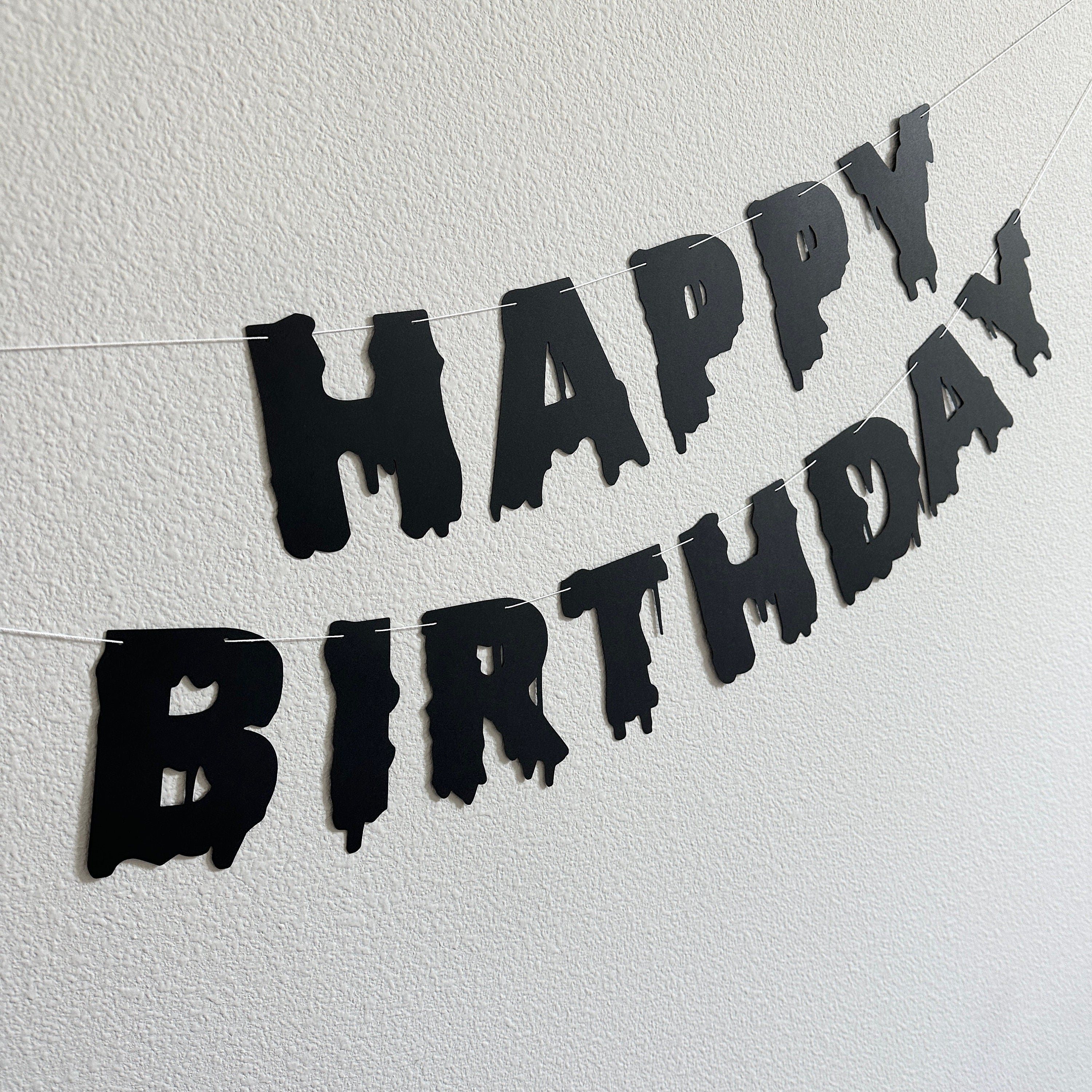 Happy Birthday, Halloween Birthday Banner, Spooky Birthday Banner, Halloween Theme, Halloween Themed Birthday, Halloween Party