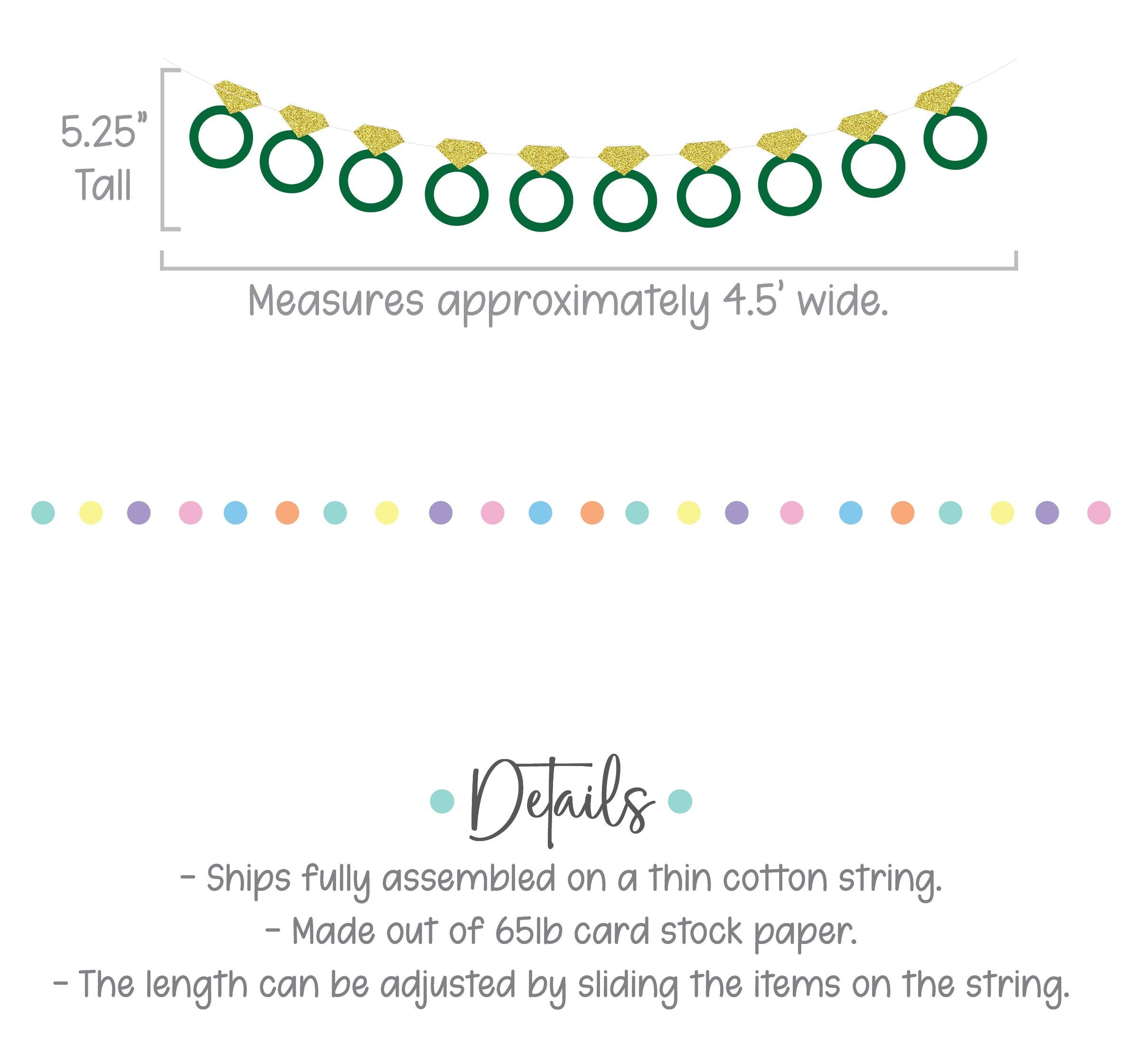 Custom Engagement Banner, Engagement Decorations, Green Engagement Party Decorations