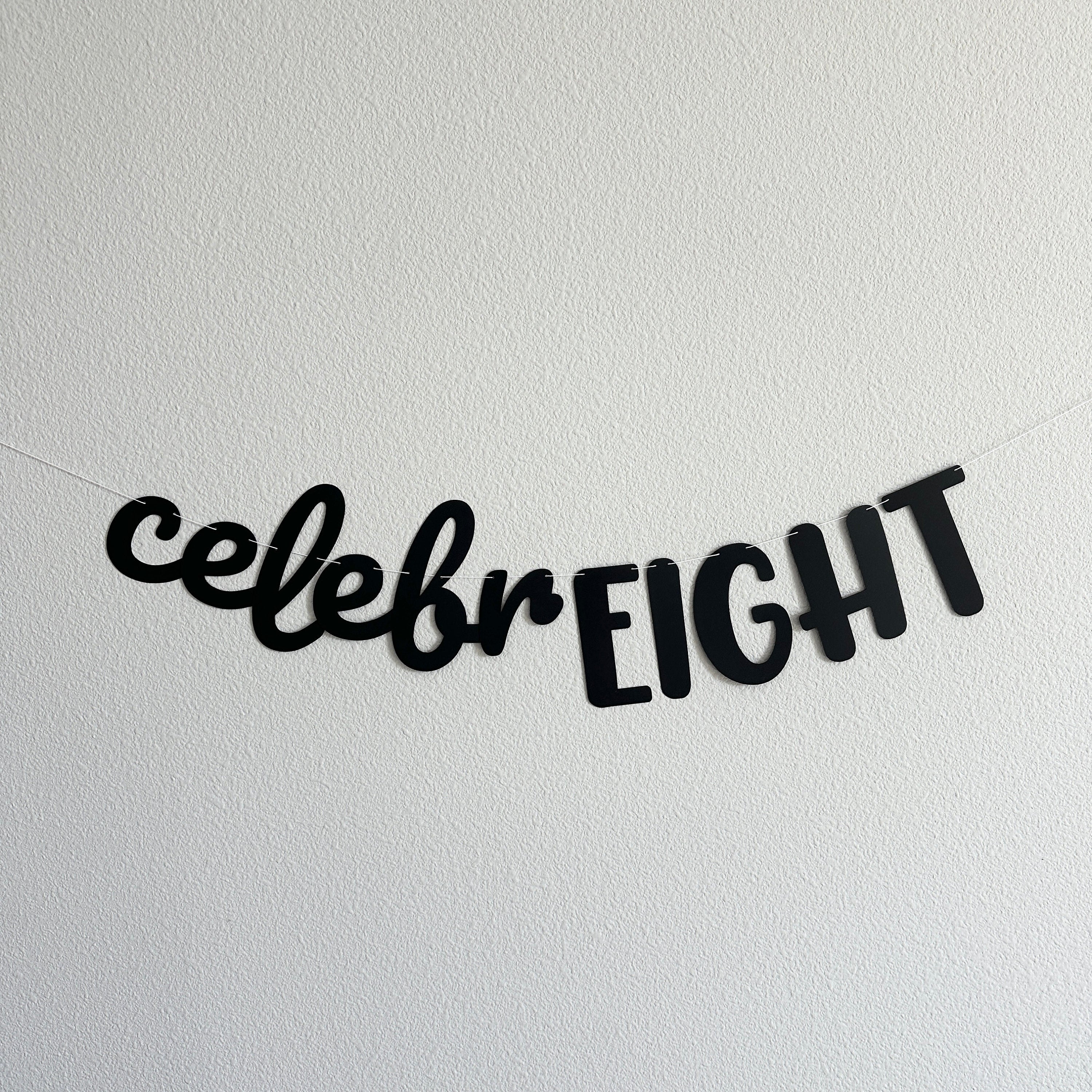 CelebrEIGHT, 8th Birthday Banner, Eighth Birthday, 8th Birthday Party, 8th Birthday Theme Ideas, 8th Birthday Party Decorations