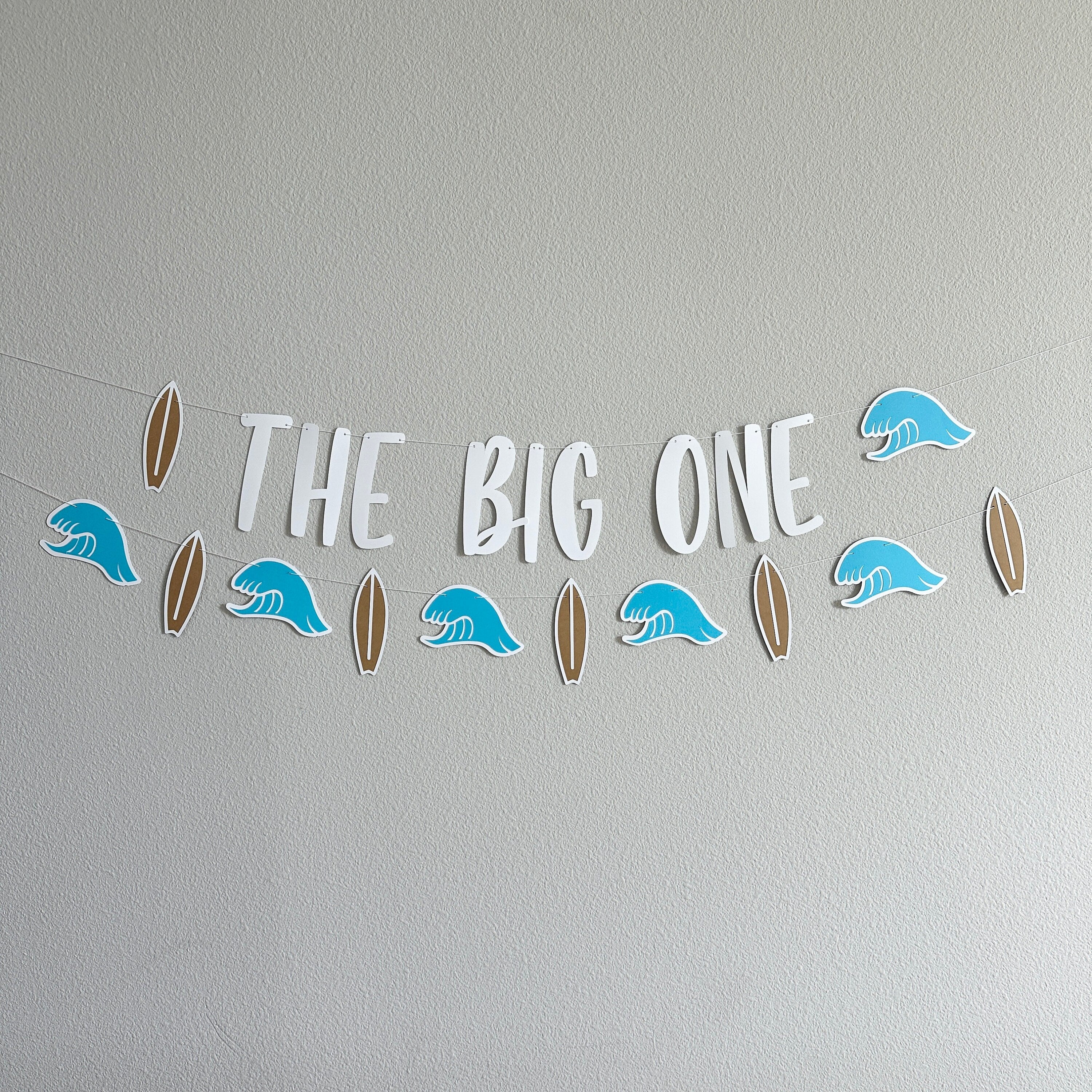 The Big One, 1st Birthday Party Decorations, Surfing 1st Birthday Banner, First Birthday Banner, Surf Themed Birthday Banner