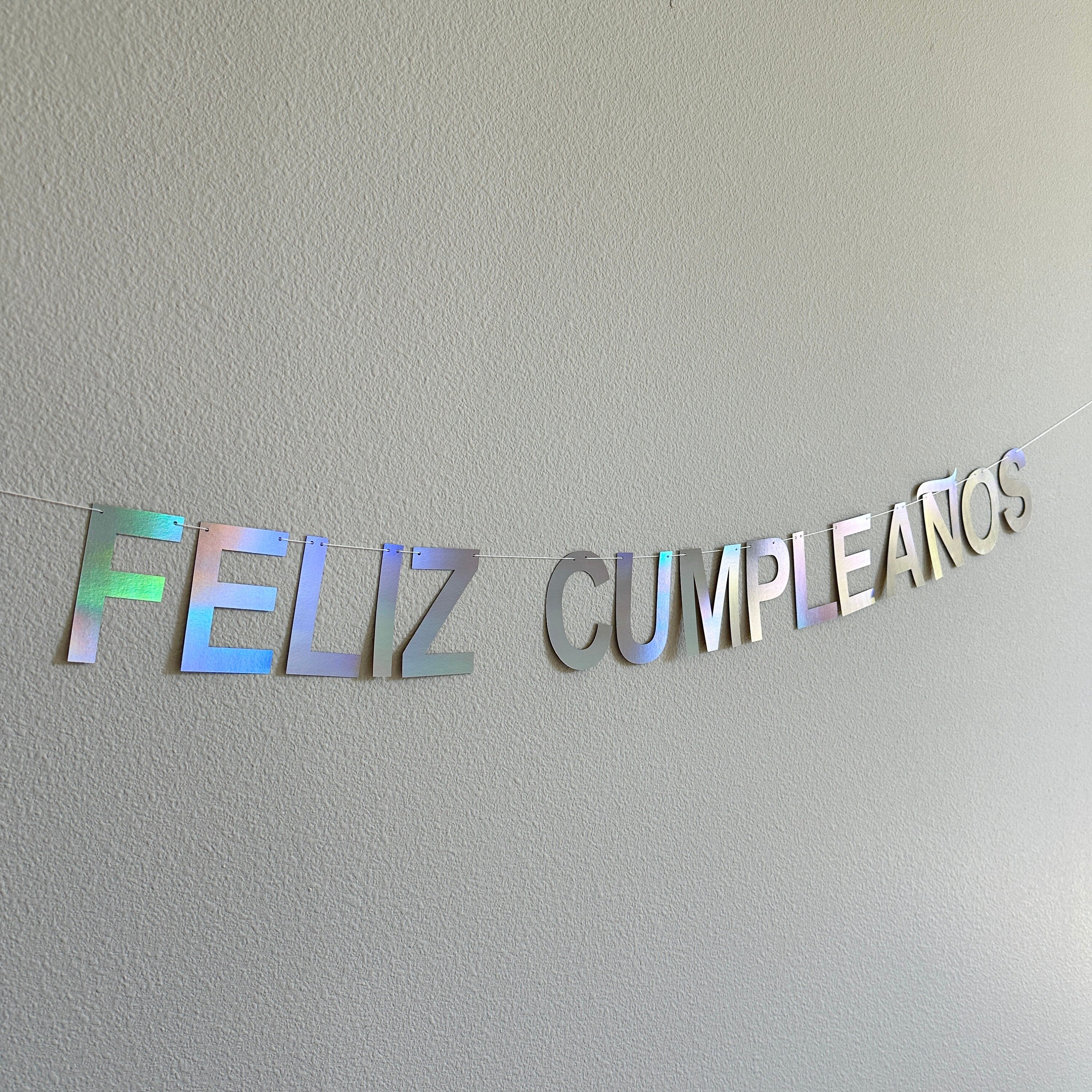 Feliz Cumpleaños, Feliz Cumpleaños Banner, Feliz Cumpleaños Decorations, Holographic Feliz Cumpleaños Banner
