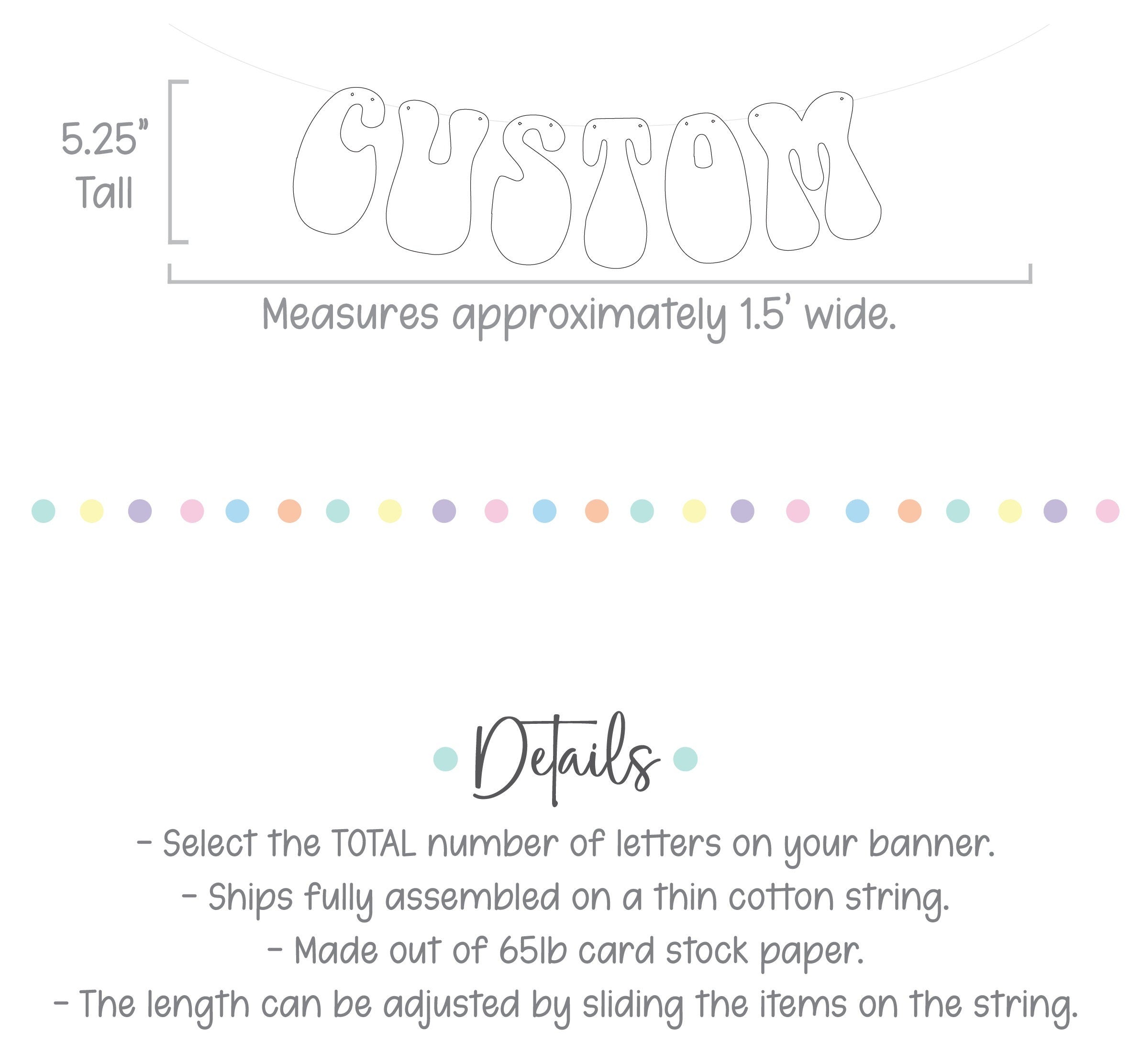 Custom Banner, White Banner, Custom Retro Banner, Custom Groovy Banner, 70s, Retro Theme, Retro Decorations