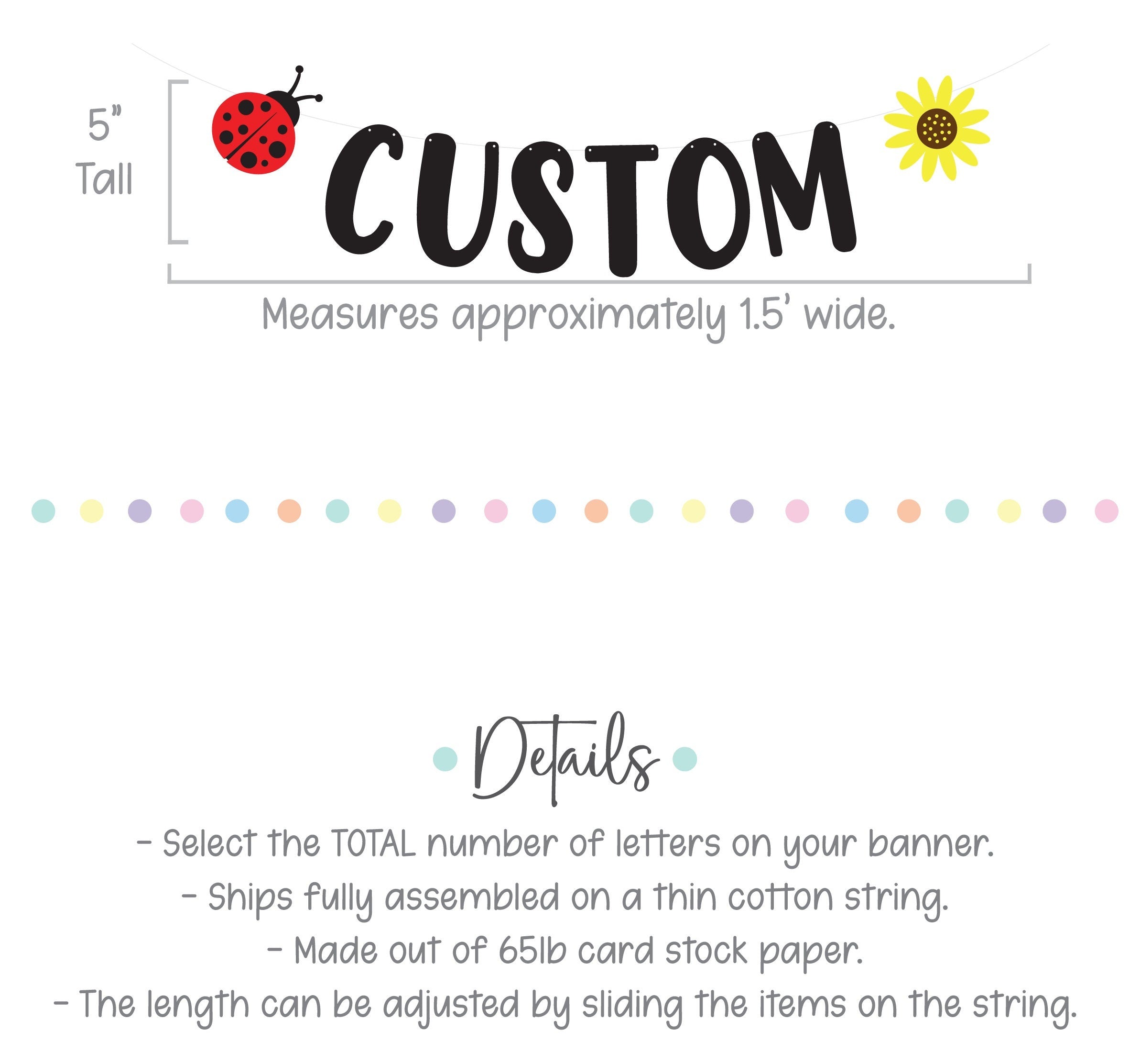 Ladybug Sunflower Birthday Banner, Ladybug Banner, Ladybugs and Sunflowers, Ladybug Birthday Banner, Ladybug Decorations