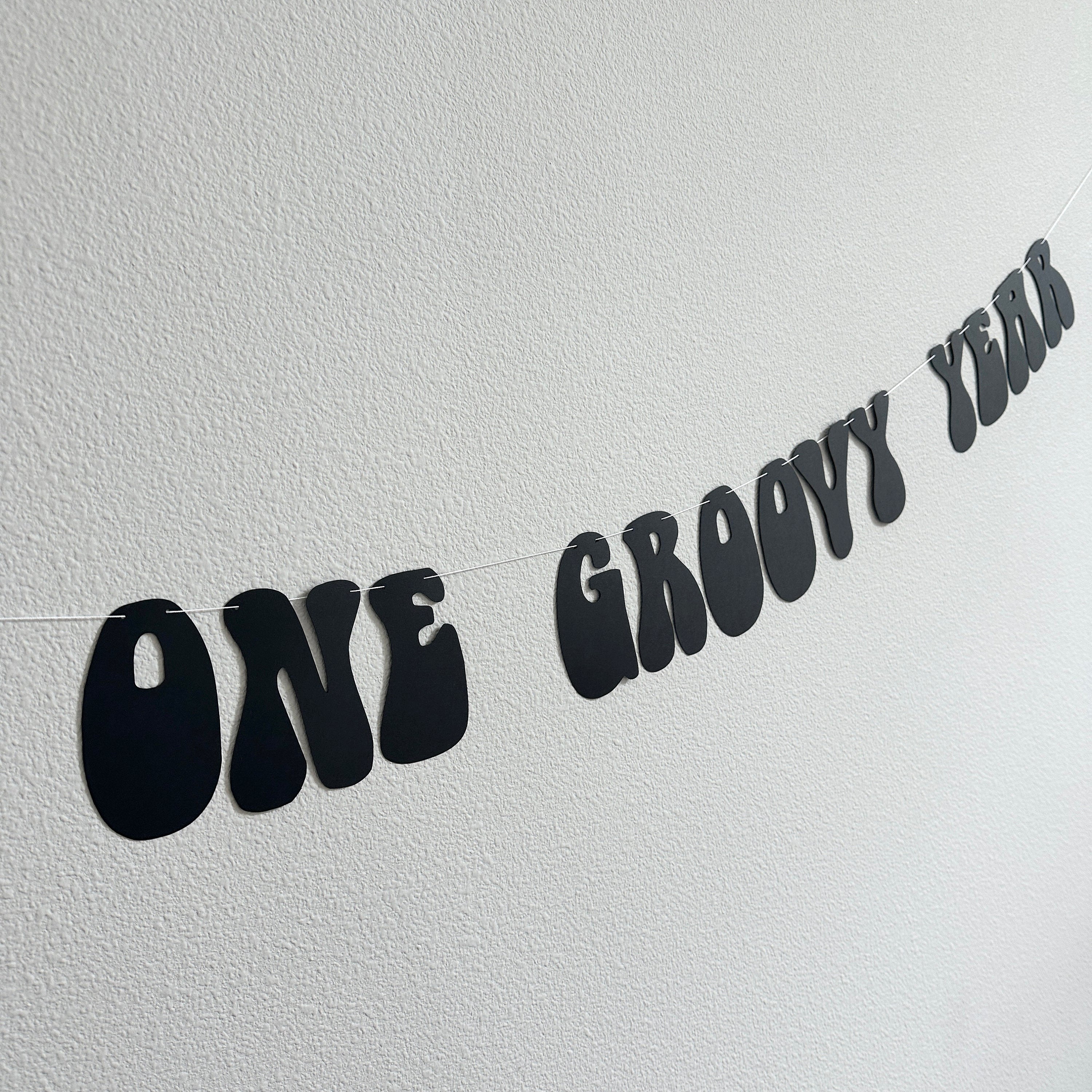 One Groovy Year, 1st Birthday Banner, 1st Birthday Decorations, Retro Themed 1st Birthday, 1st Birthday Party Decorations