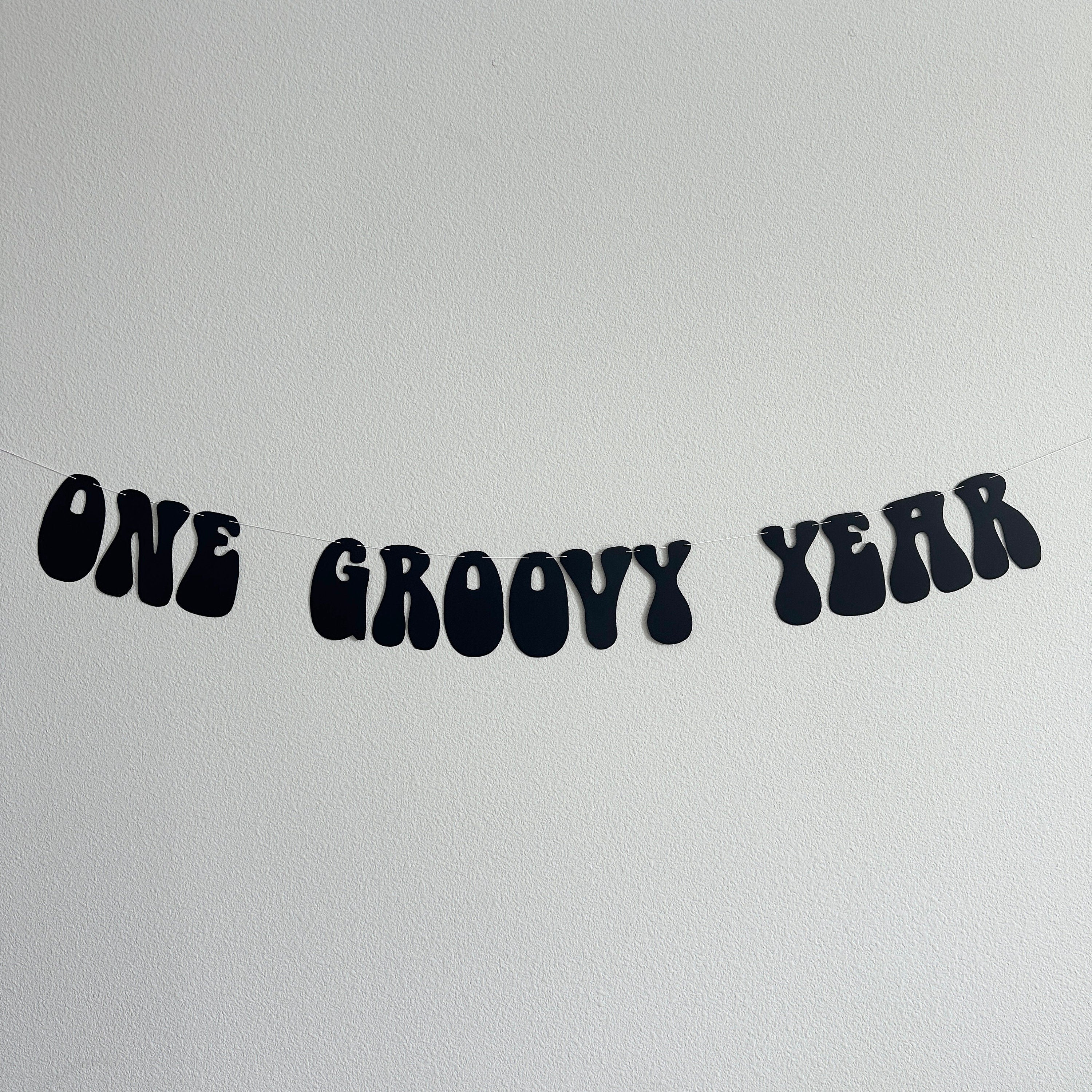 One Groovy Year, 1st Birthday Banner, 1st Birthday Decorations, Retro Themed 1st Birthday, 1st Birthday Party Decorations
