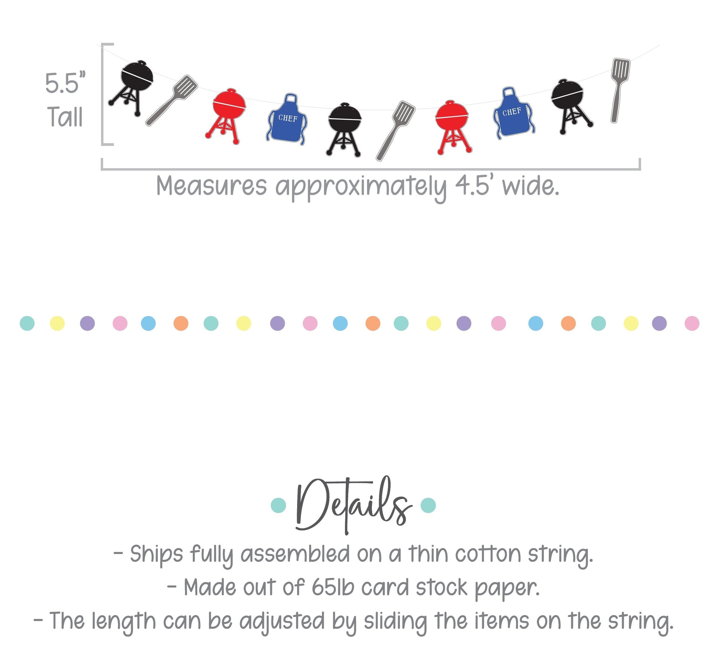 BBQ Birthday Banner, BBQ Happy Birthday Decorations, Summer Birthday Ideas, Cookout Birthday Decorations