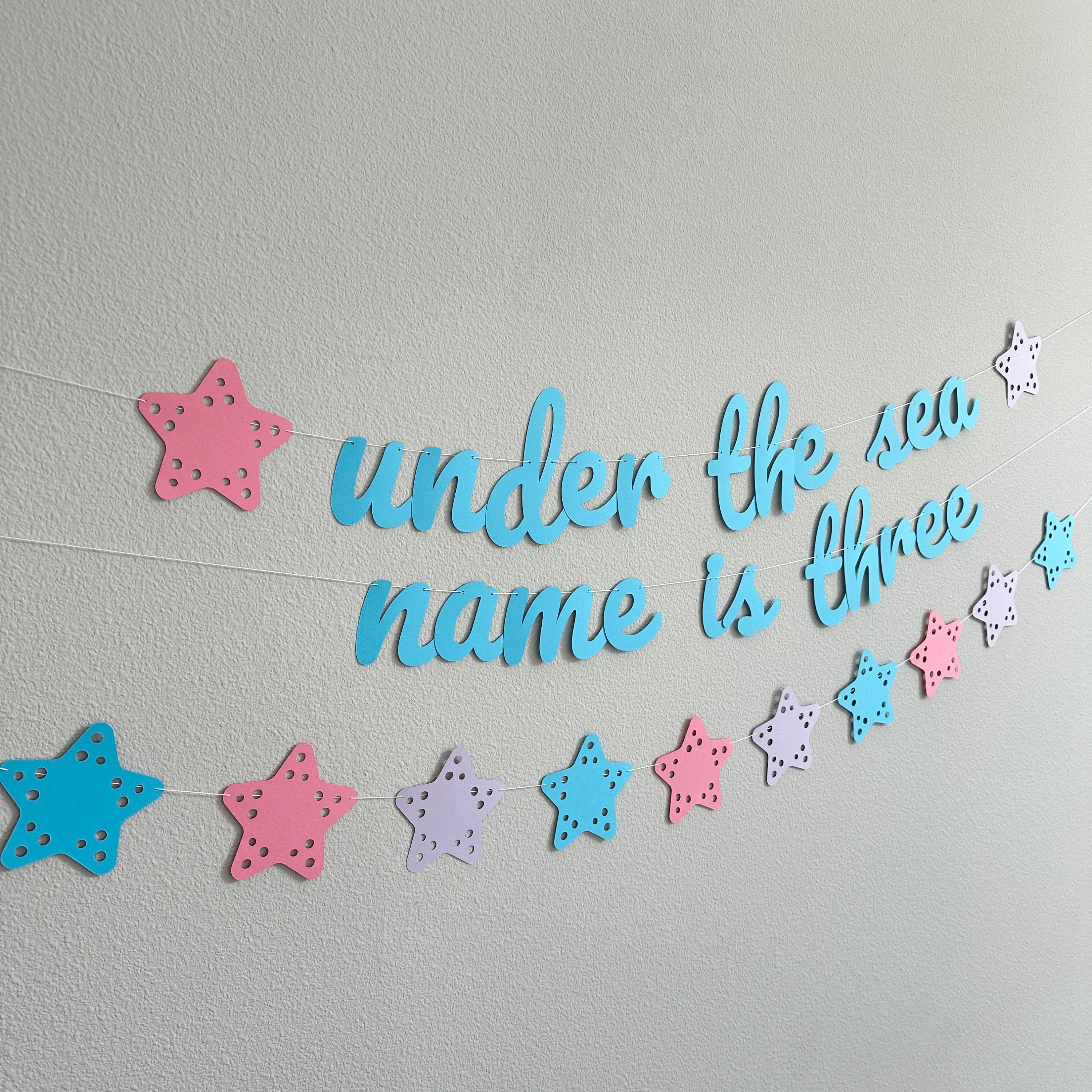 Under The Sea Name Is Three, Ocean Themed 3rd Birthday, 3rd Birthday Decorations, Under The Sea Birthday Party Decorations
