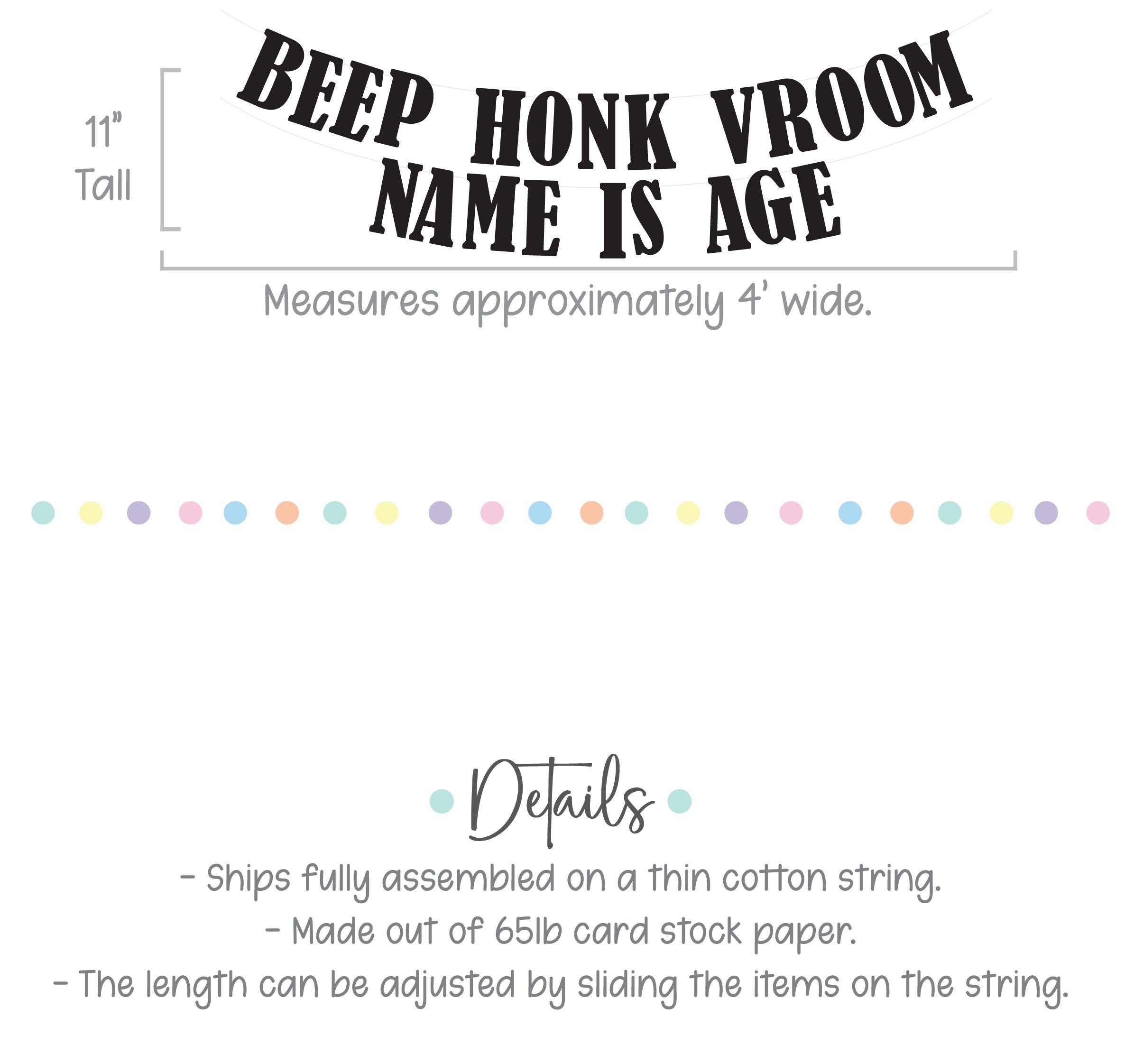 Beep Honk Vroom, Beep Honk Vroom Banner, Beep Honk Vroom Decorations, Transportation Birthday, Race Car Birthday, Transportation Theme