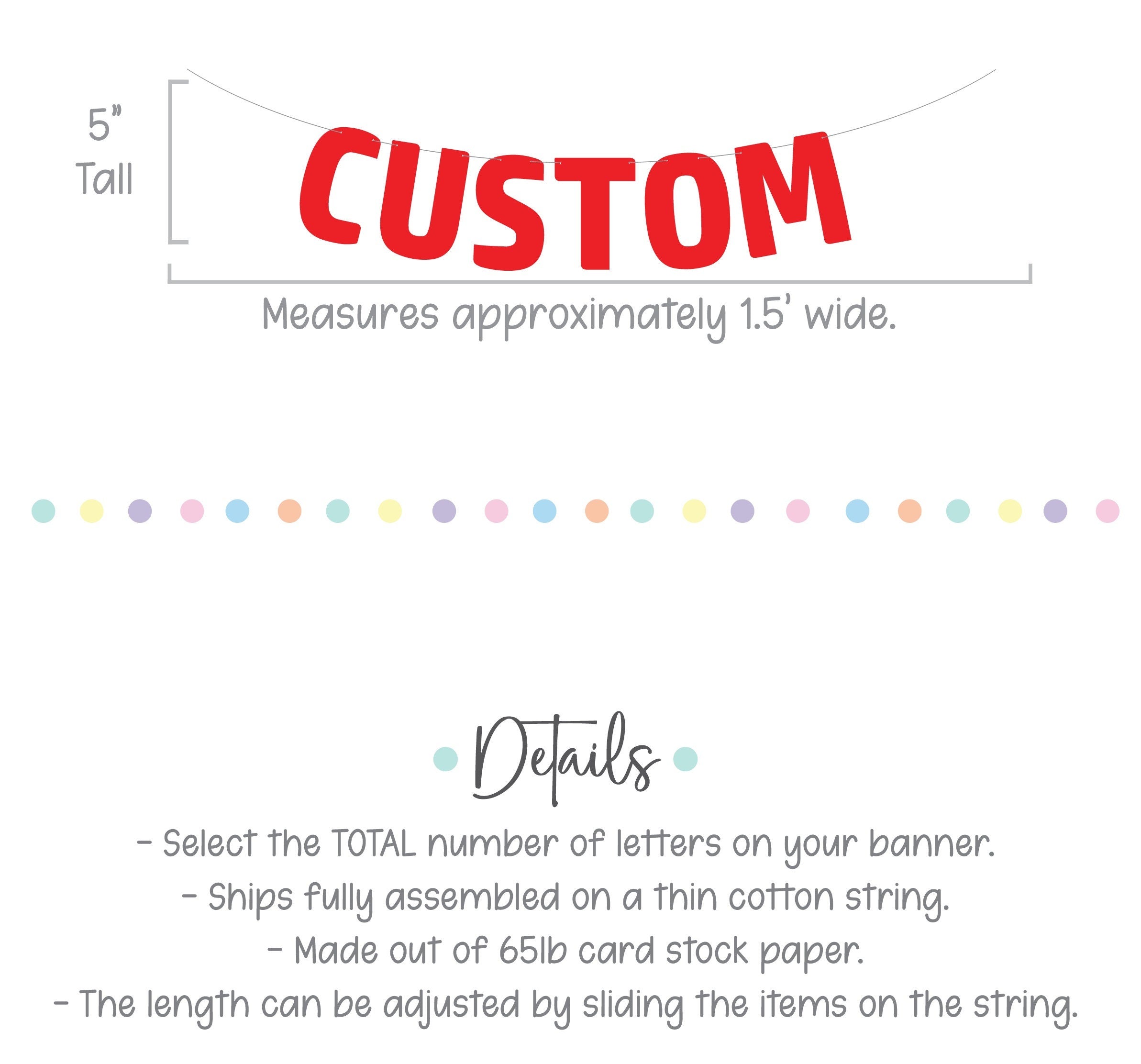 Custom Banner, Custom Red Banner, Customizable Banner, Custom Fun Font Banner, Custom Sign, Custom Birthday Banner