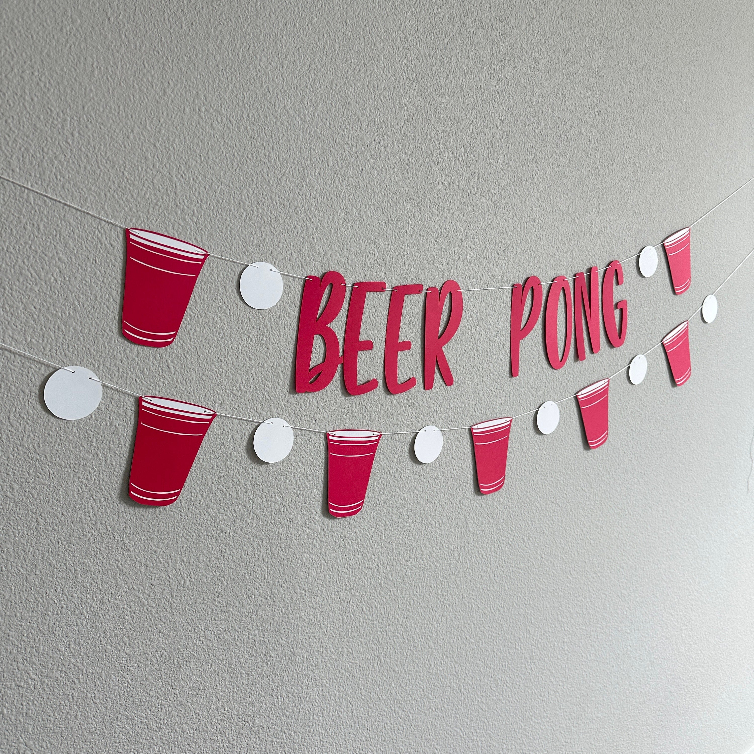Beer Pong Banner, Beer Pong Garland, Beer Pong Birthday, Beer Pong Decoration, Beer Pong Birthday Decor, Summer Banner, Beer Pong Decoration