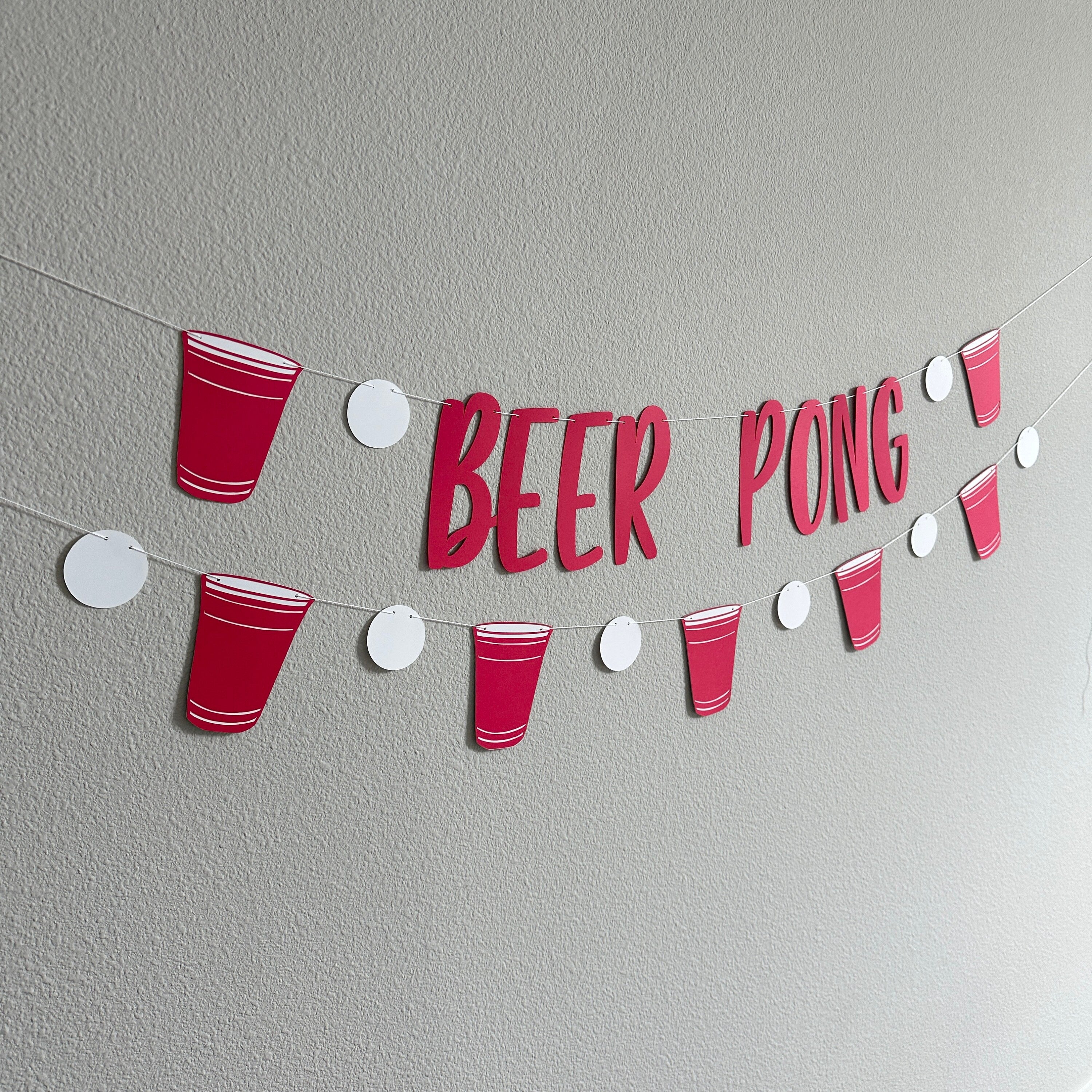 Beer Pong Banner, Beer Pong Garland, Beer Pong Birthday, Beer Pong Decoration, Beer Pong Birthday Decor, Summer Banner, Beer Pong Decoration