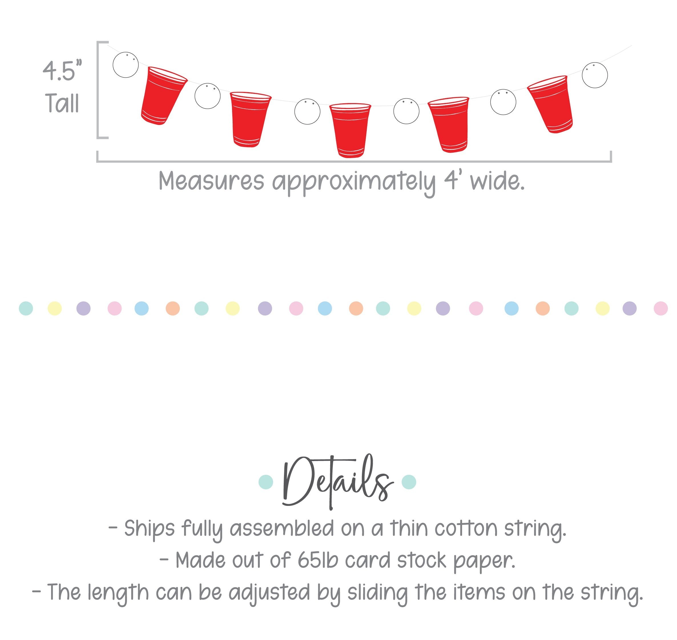 Beer Pong Banner, Beer Pong Garland, Beer Pong Birthday, Beer Pong Decoration, Beer Pong Birthday Decor, Summer Banner, Beer Pong Decoration