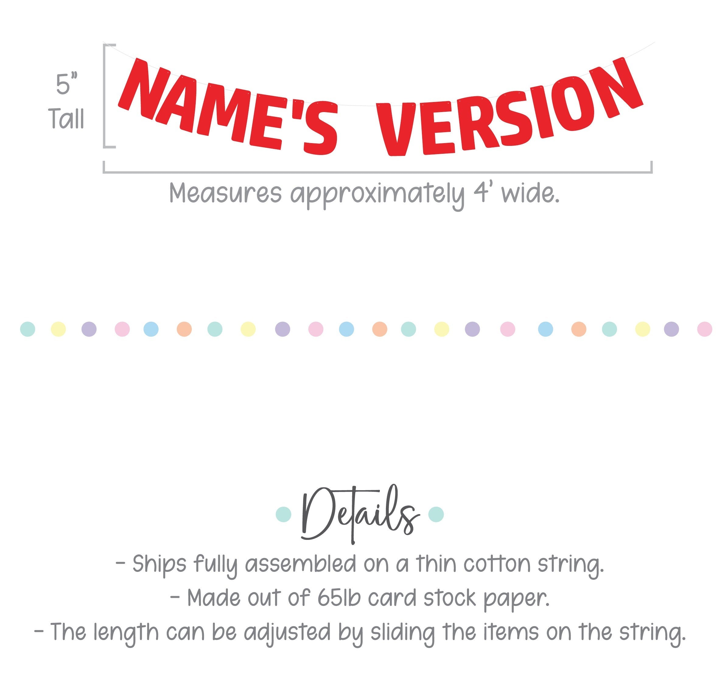 Name&#39;s Version, My Version Decorations, My Version Decorations, Name&#39;s Version Banner, Custom Banner, Birthday Decorations, Birthday Party