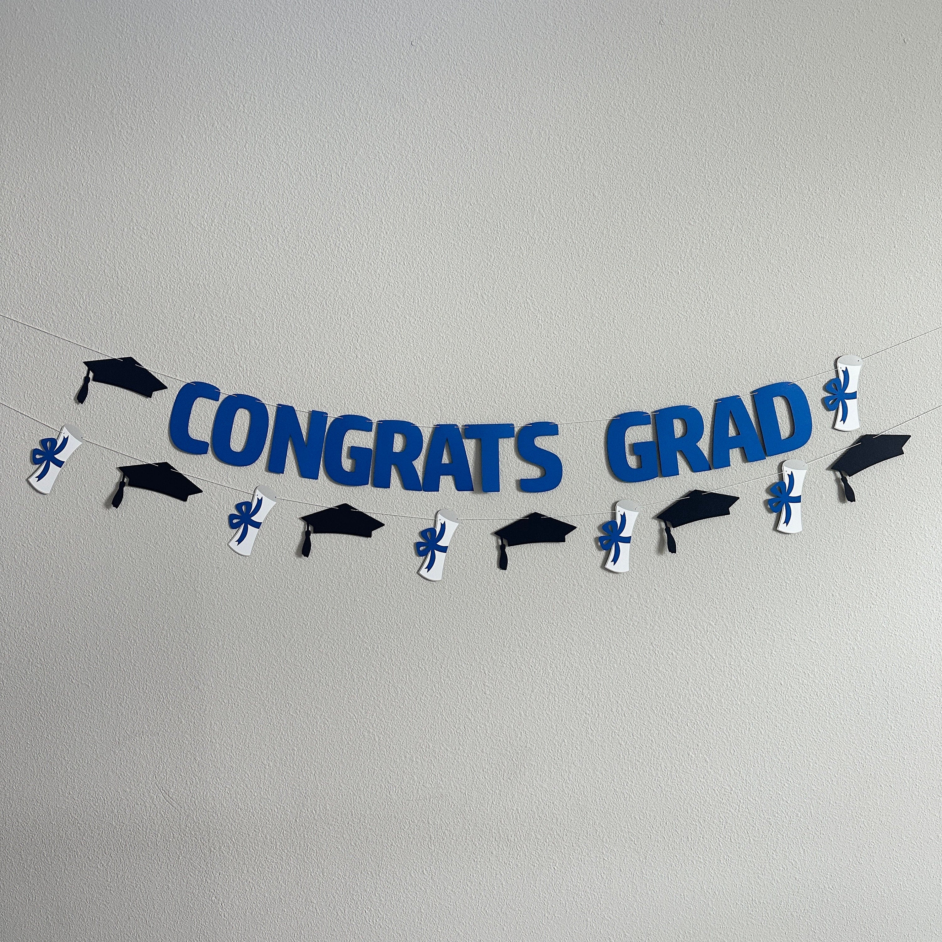 Congrats Grad Decorations, Congrats Grad Banner, Graduation Decorations, Blue Graduation, Congratulations Graduate, Graduation Party
