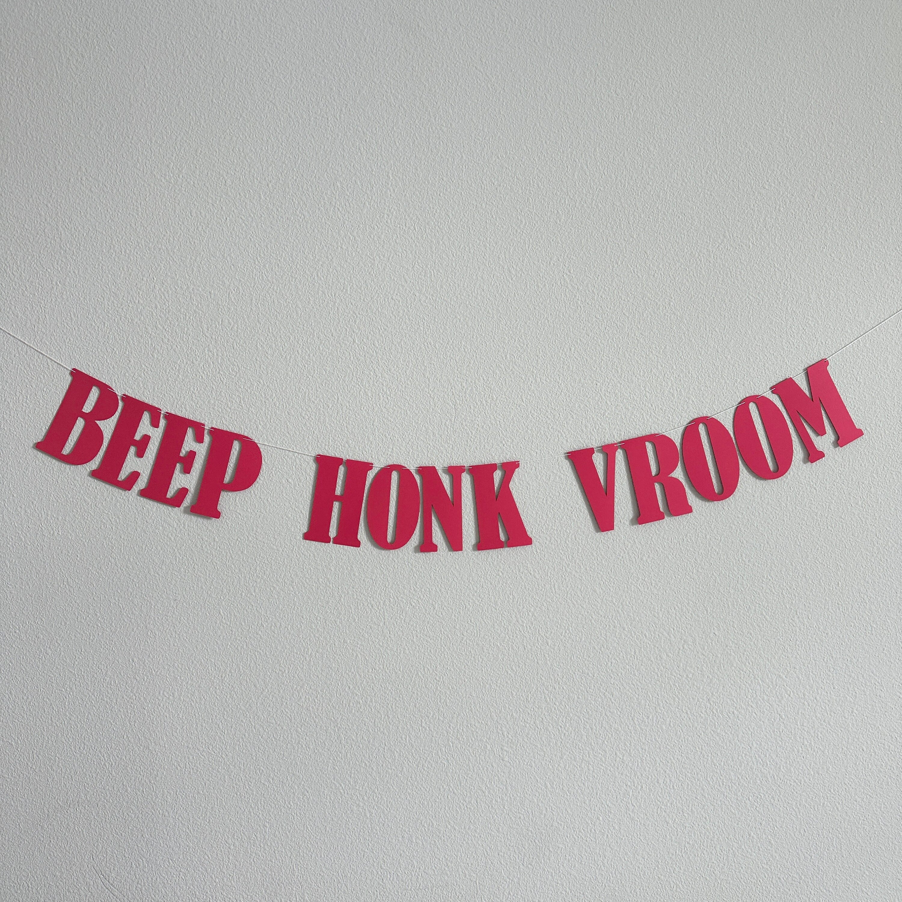 Beep Honk Vroom, Beep Honk Vroom Banner, Beep Honk Vroom Decorations, Transportation Birthday, Race Car Birthday, Transportation Theme
