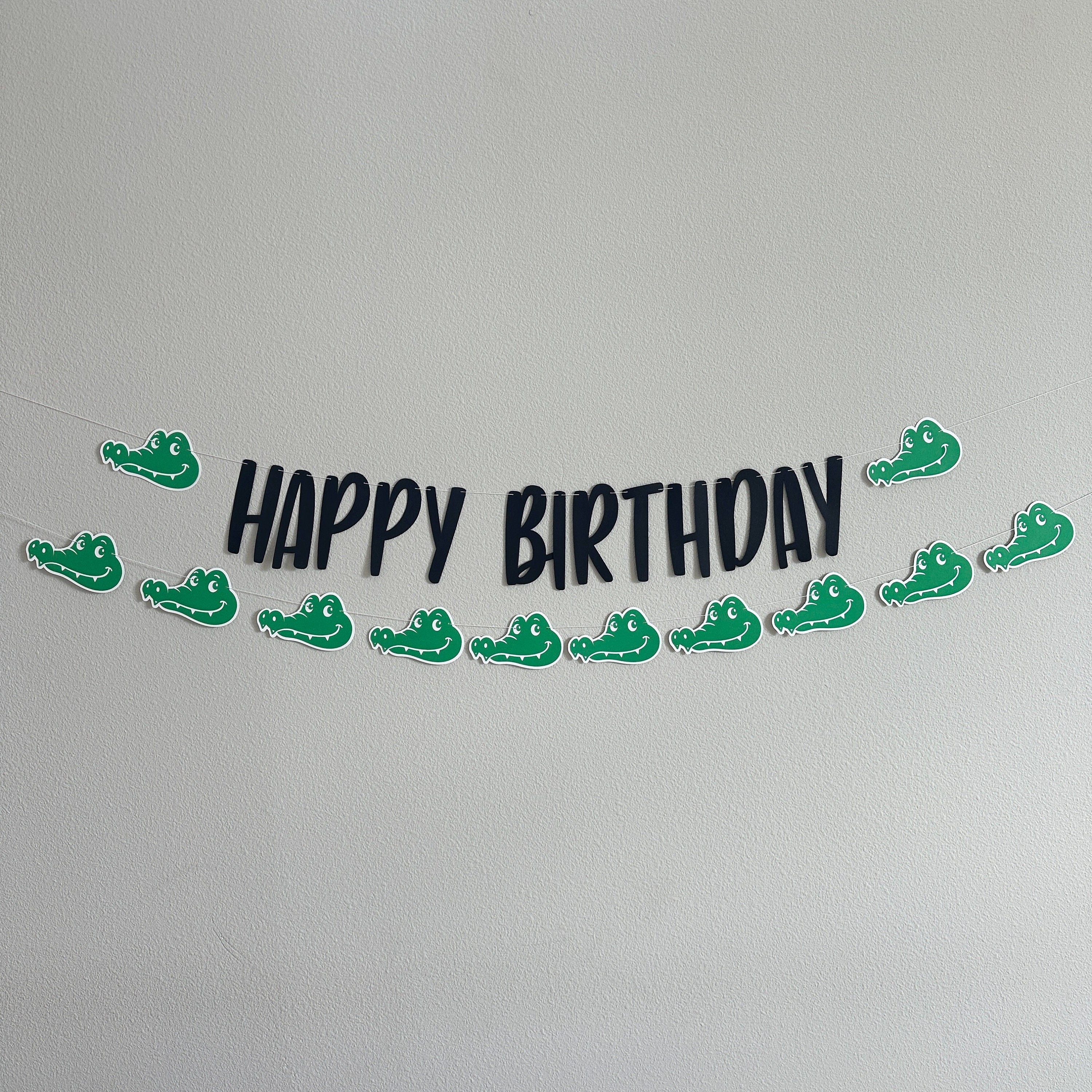 Alligator Happy Birthday Banner, Alligator Birthday Party, Alligator Decorations, Alligator Happy Birthday Sign, Birthday Theme Ideas