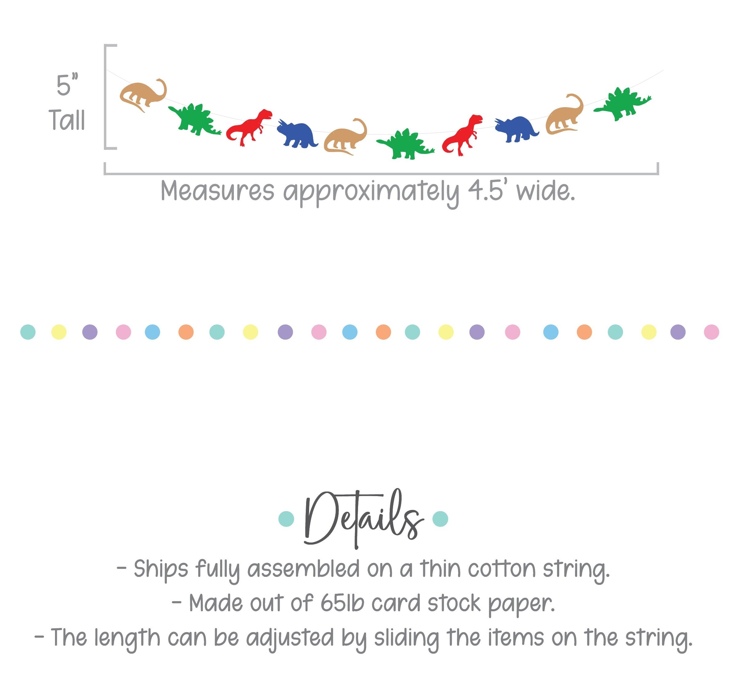 Dinosaur Garland, Dinosaur Decorations, Dinosaurs, Dinosaur Party, Dinosaur Birthday Party, Dinosaur Theme