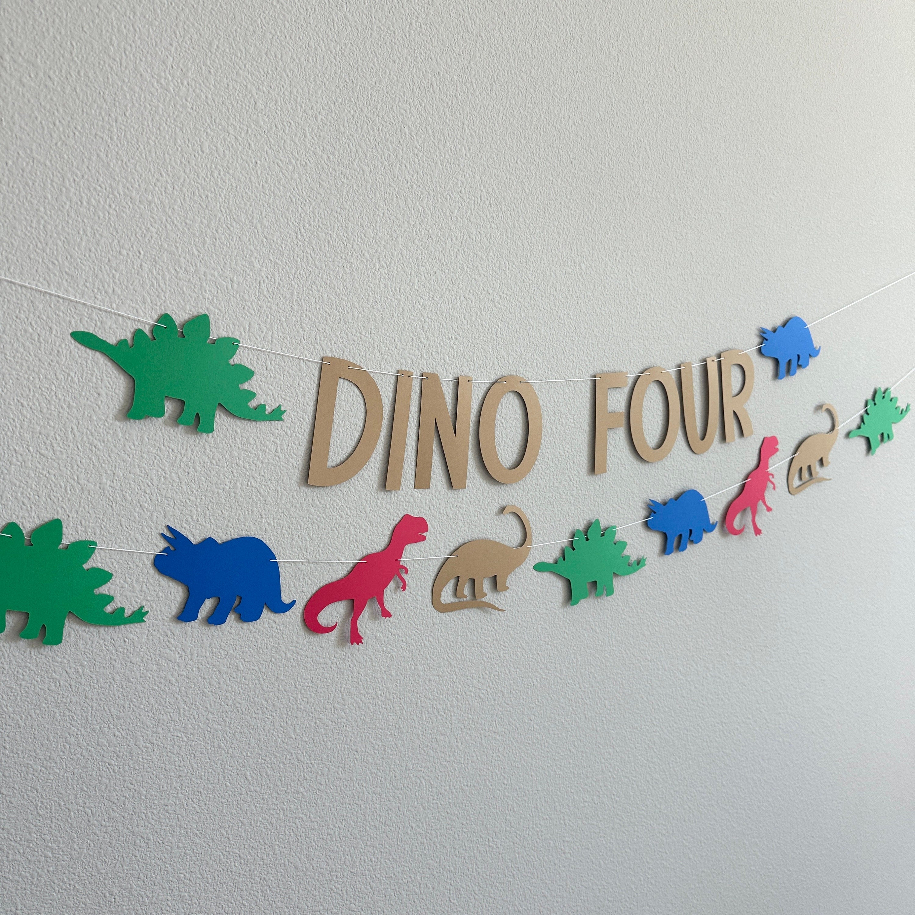 Dino Four, 4th Birthday Decorations, Dinosaur Birthday Party, Dinofour Celebration, 4th Birthday, Dino Four Decorations