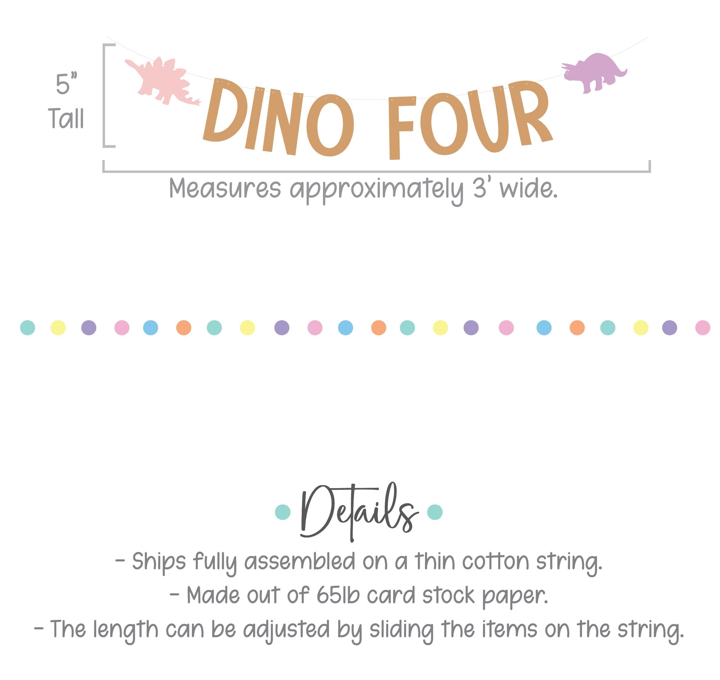 Dino Four, 4th Birthday Decorations, Dinosaur Birthday Party, Dinofour Celebration, 4th Birthday, Dino Four Decorations