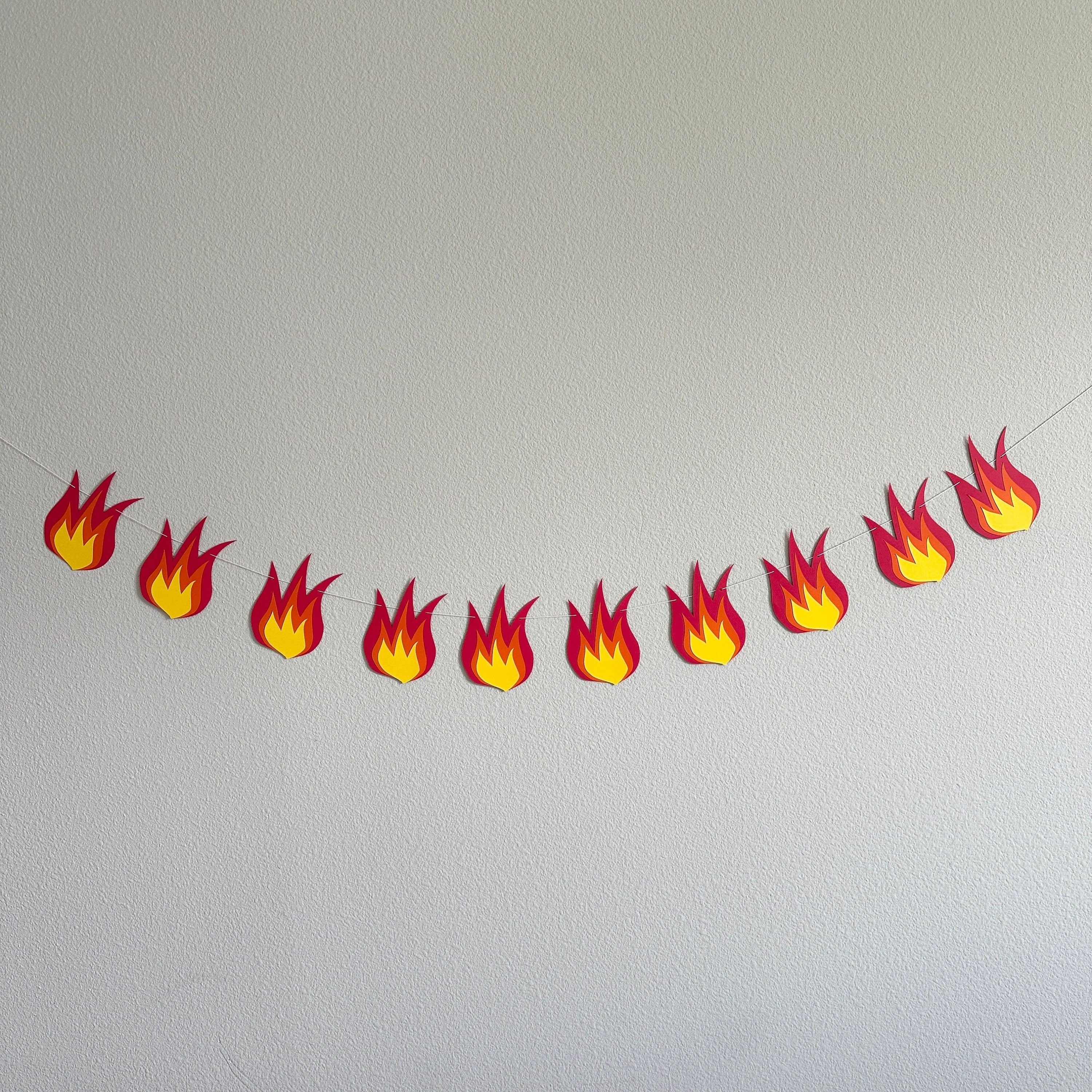 Fire Banner, Fire Party, Campfire Party, Camping Birthday, Fire Decorations, Camping Theme, Camp Birthday Party, Fire Birthday Party