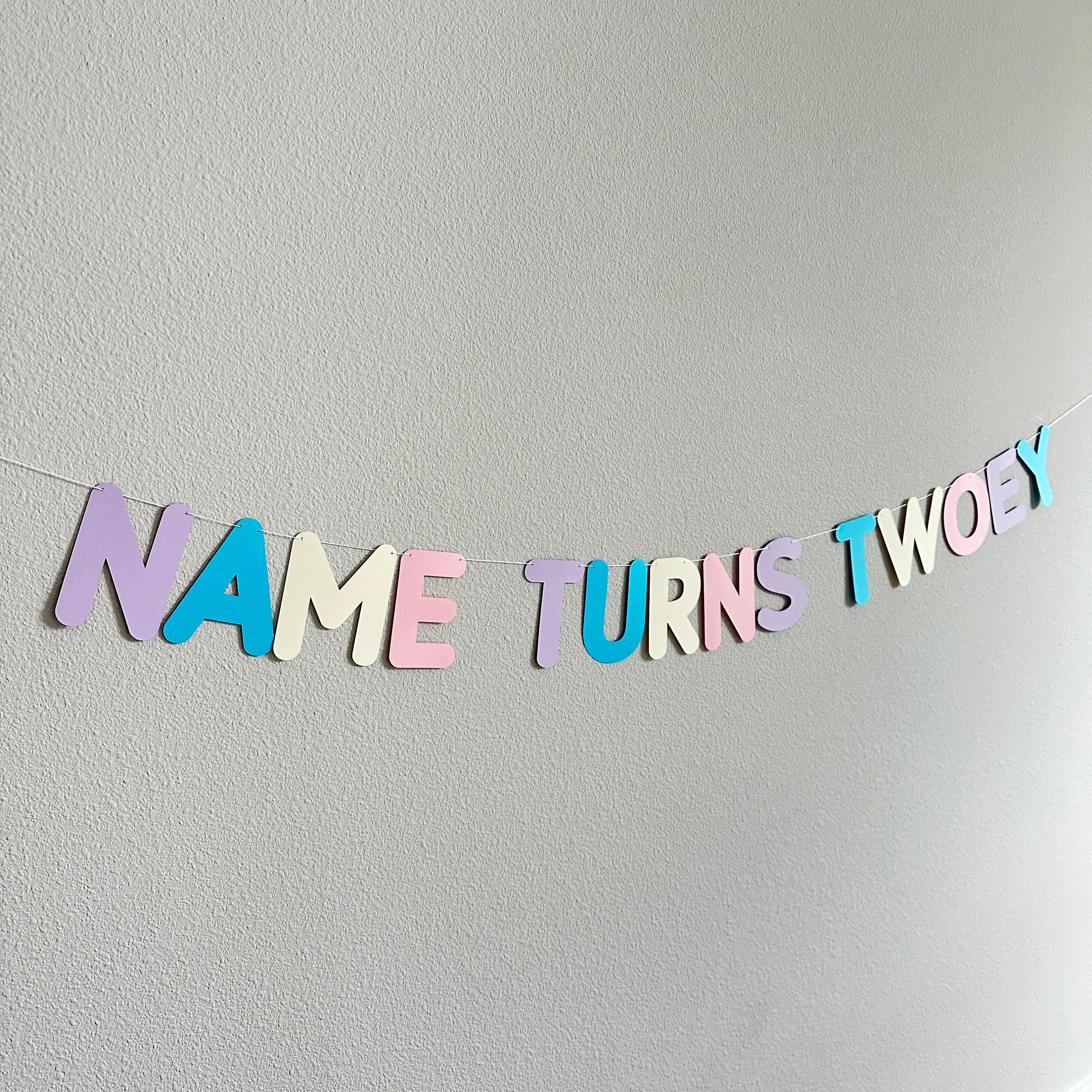 Name Turns Twoey, 2nd Birthday, Wackadoo Two, Second Birthday Decorations,