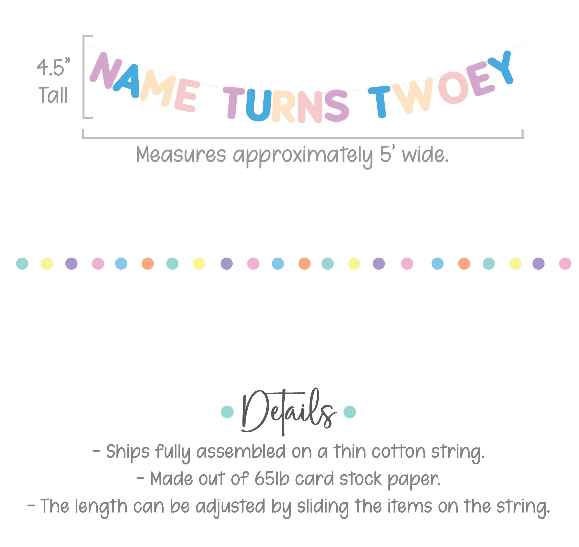 Name Turns Twoey, 2nd Birthday, Wackadoo Two, Second Birthday Decorations,