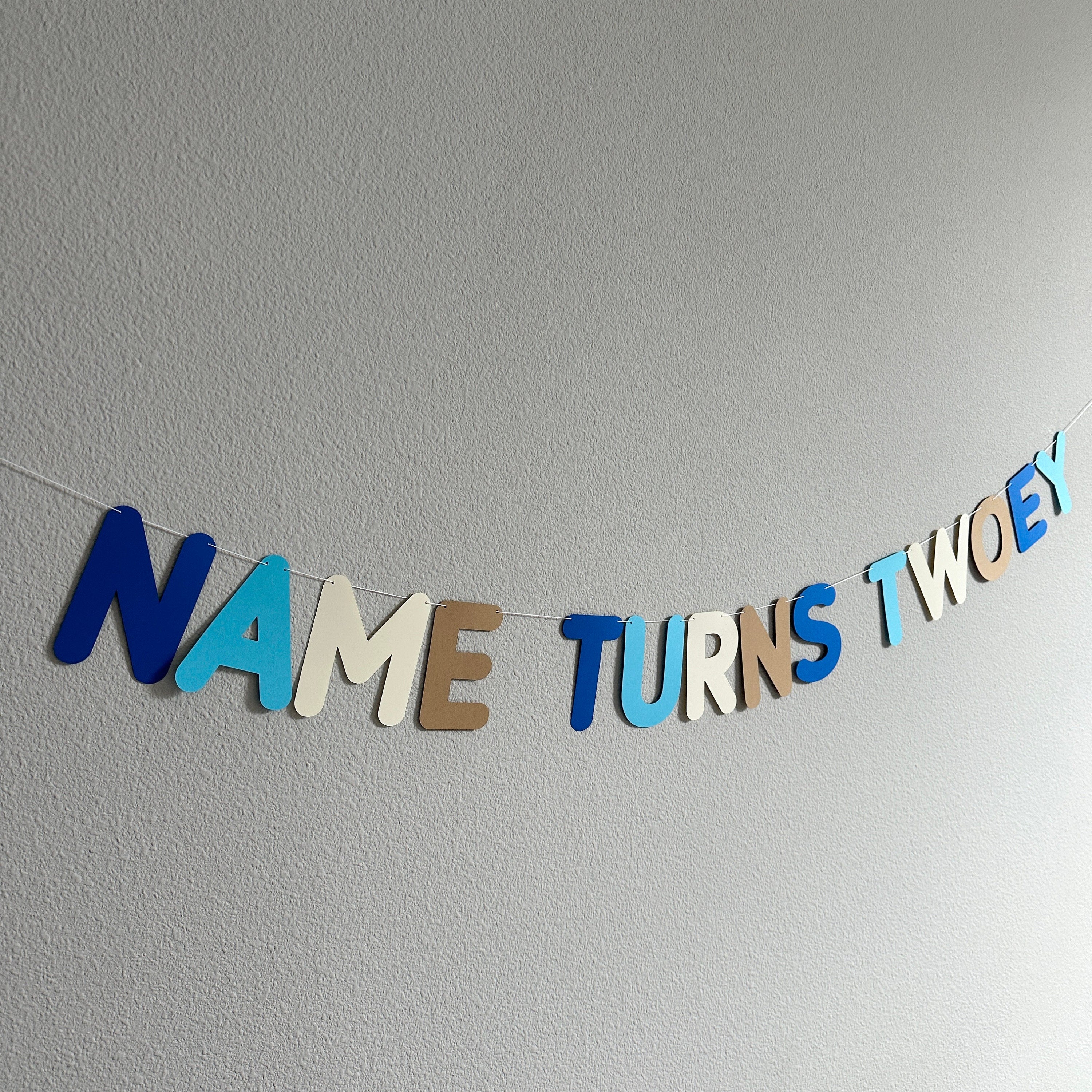 Name Turns Twoey, 2nd Birthday, Wackadoo Two, Second Birthday Decorations,