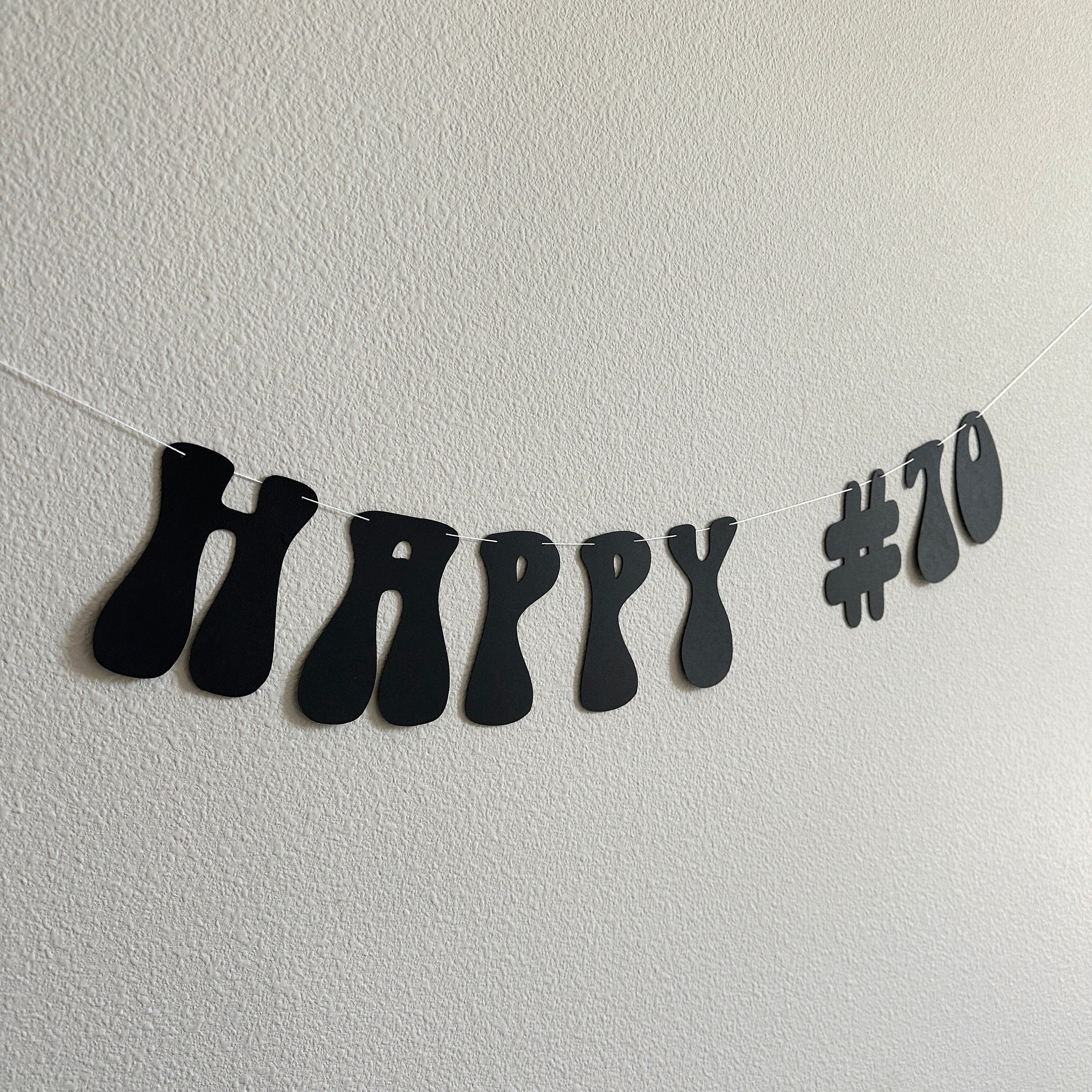 Happy #70, 70th Birthday Banner, Happy 70th, 70th Birthday Decorations, 70th Birthday Party