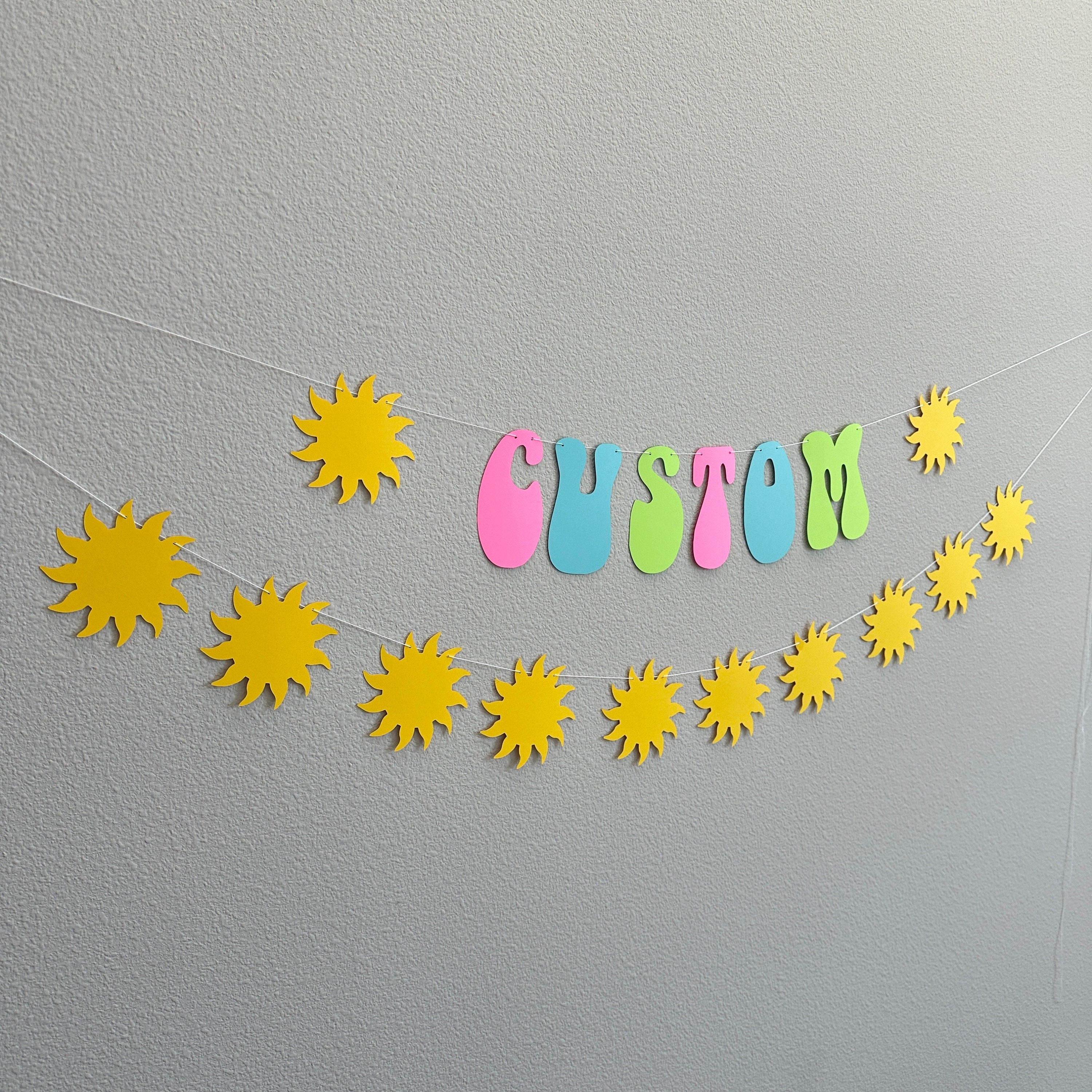 Custom Summer Banner, Summertime Party, Summer Decorations, Sunshine Decorations, Sun Decorations, Summer Kickoff Decorations