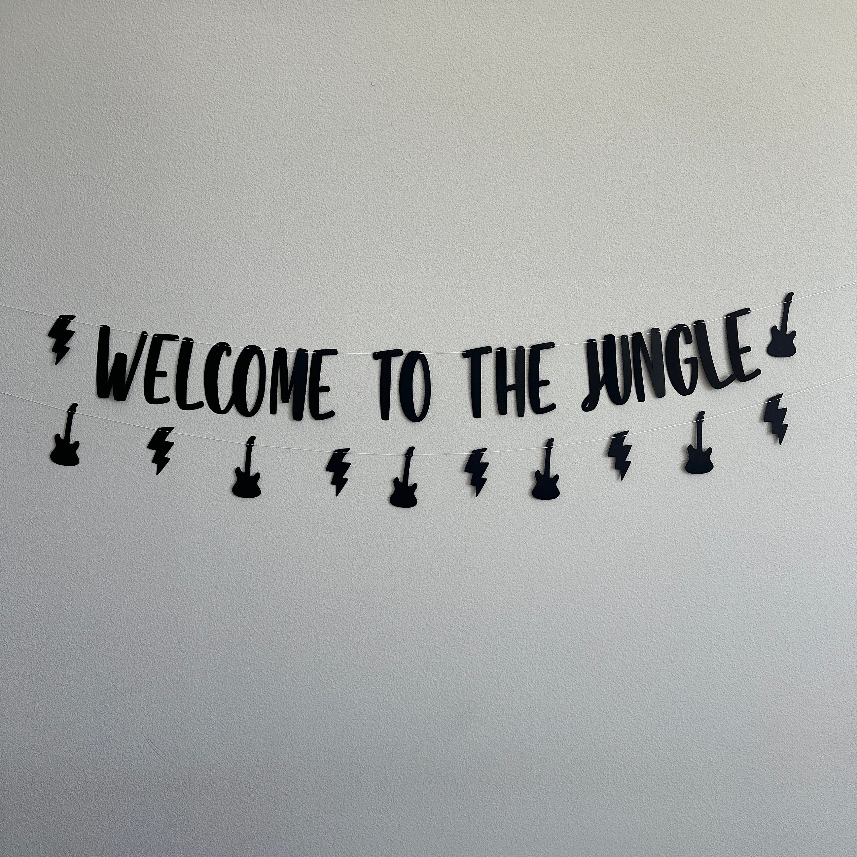 Welcome To The Jungle, Rock Themed Banner, Rock Birthday Party, Rock N Roll Decorations