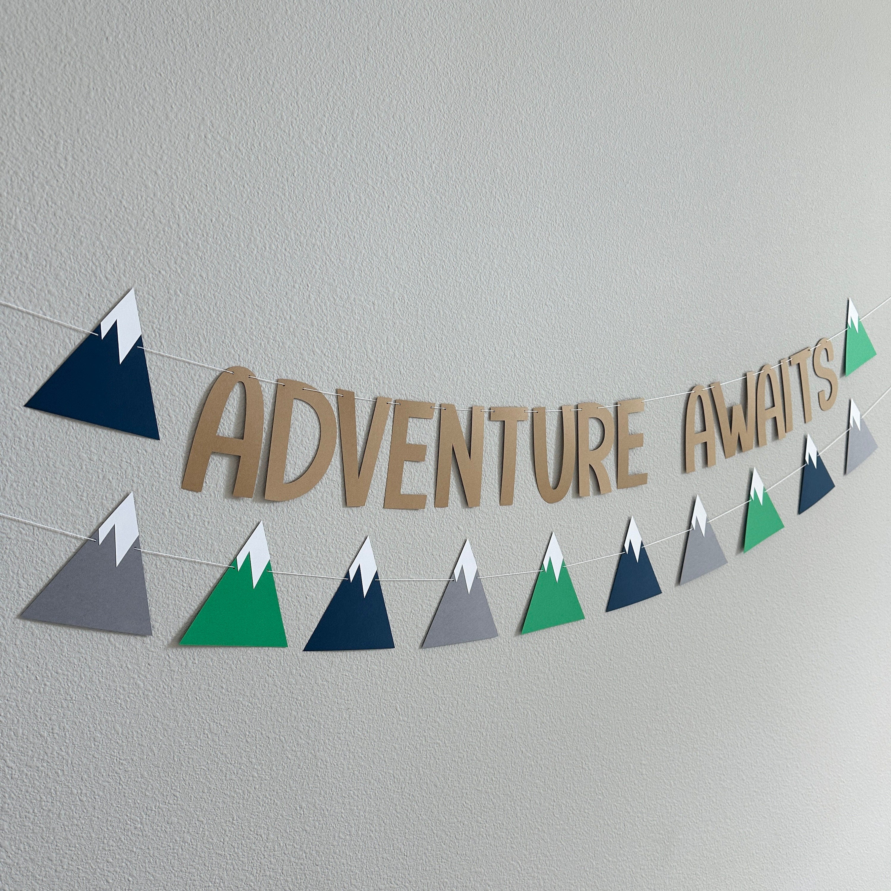 Adventure Awaits, Adventure Party Decorations, Adventure Baby Shower, Outdoorsy Baby Shower, Mountain Bachelorette Party