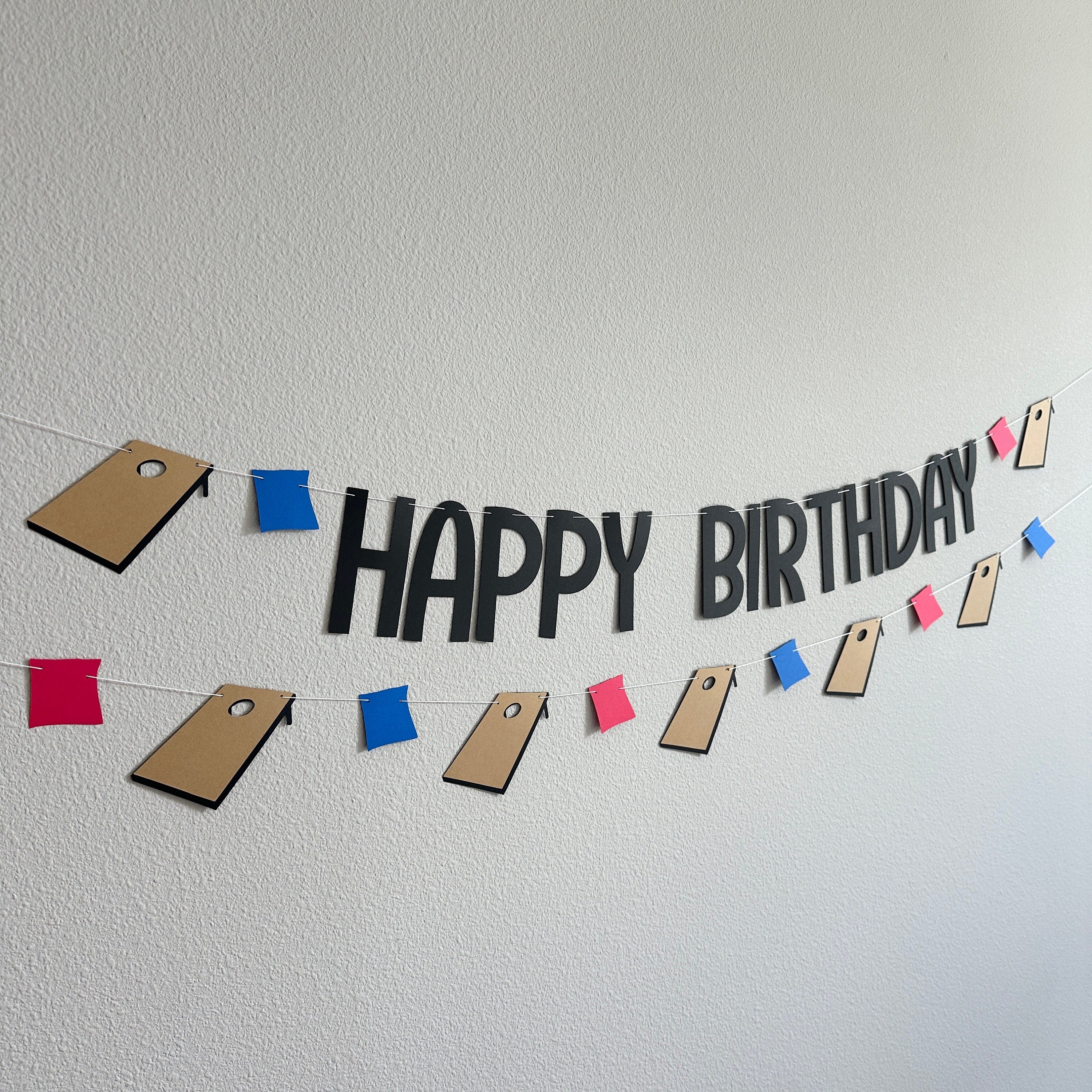 Cornhole Birthday Banner, Cornhole Banner, Cornhole Garland, Cornhole Birthday, Cornhole Decoration, Summer Banner, Cornhole Competition