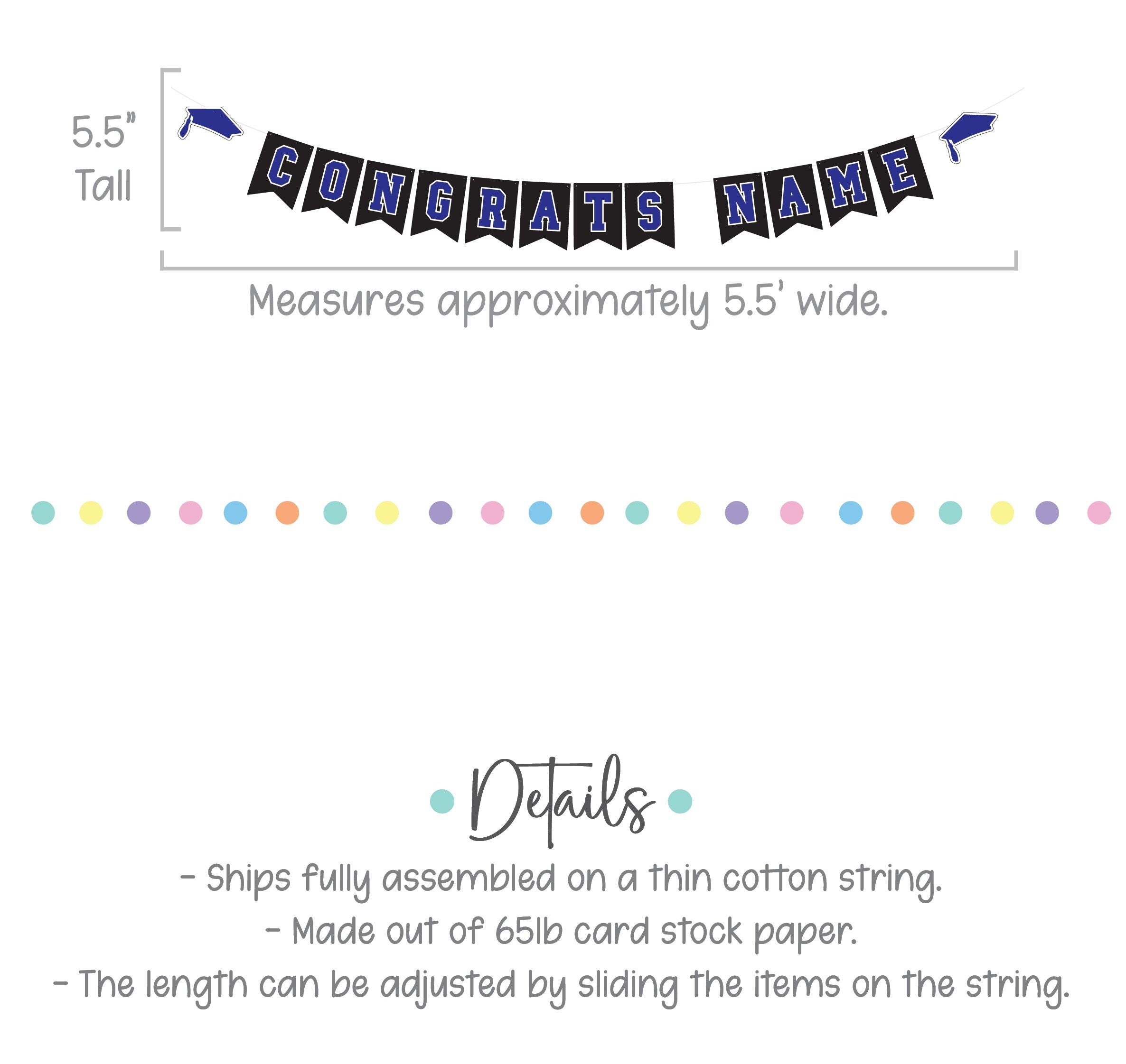 Graduation Banner, Graduation Decorations, Graduation Party, Personalized Graduation Banner, Customizable Banner