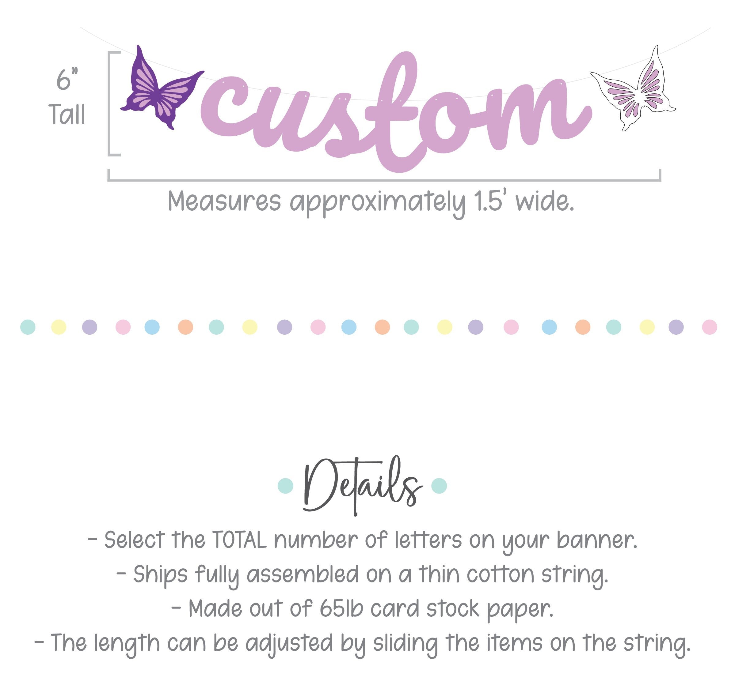 Custom Butterfly Banner, Butterfly Decorations, Butterfly Theme, Butterfly Decorations, Butterfly Birthday Party Decorations