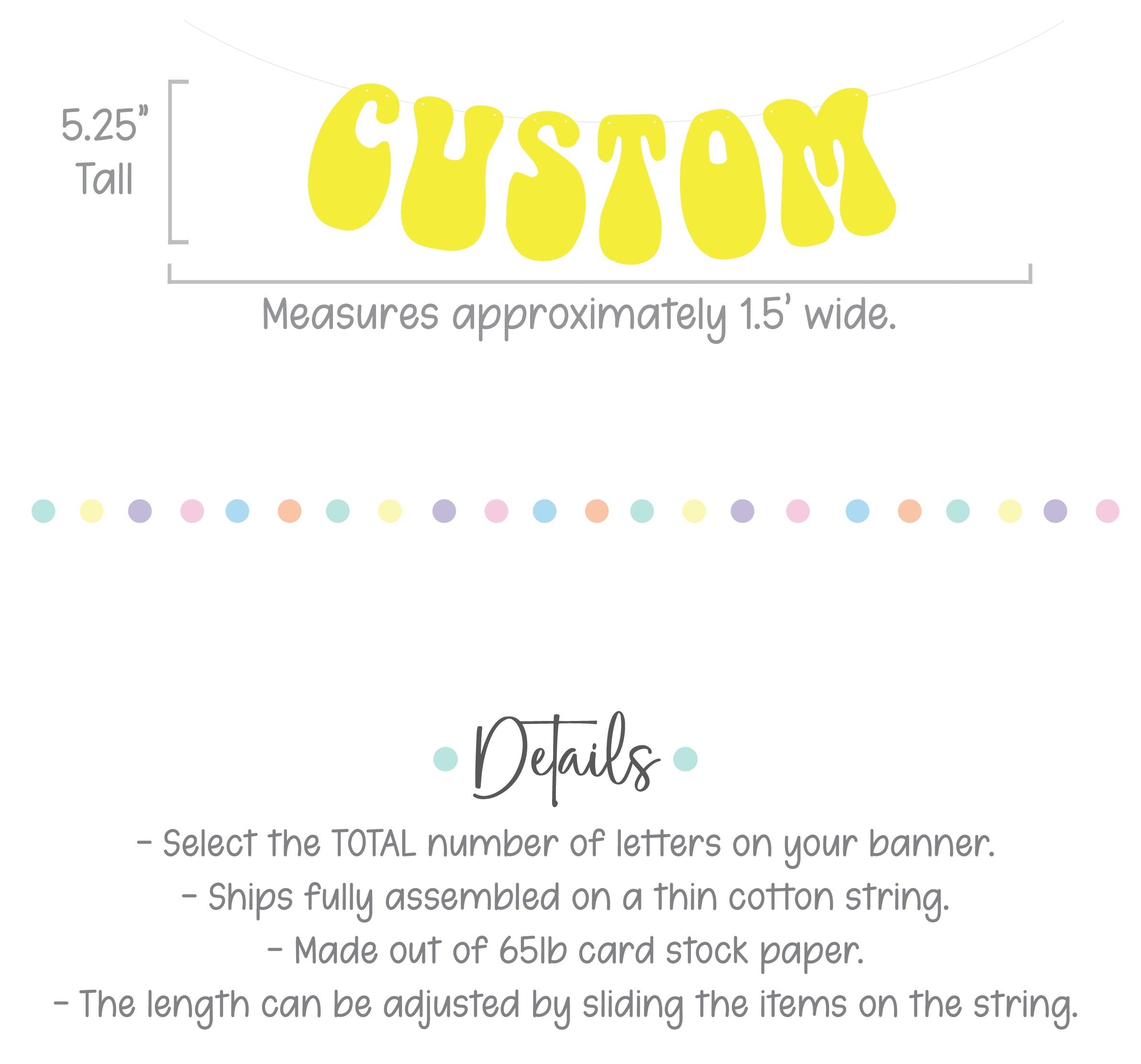 Custom Yellow Banner, Yellow Party, Yellow Decorations, Yellow Birthday Decorations, Custom Banner, Custom Retro Banner, Retro Theme