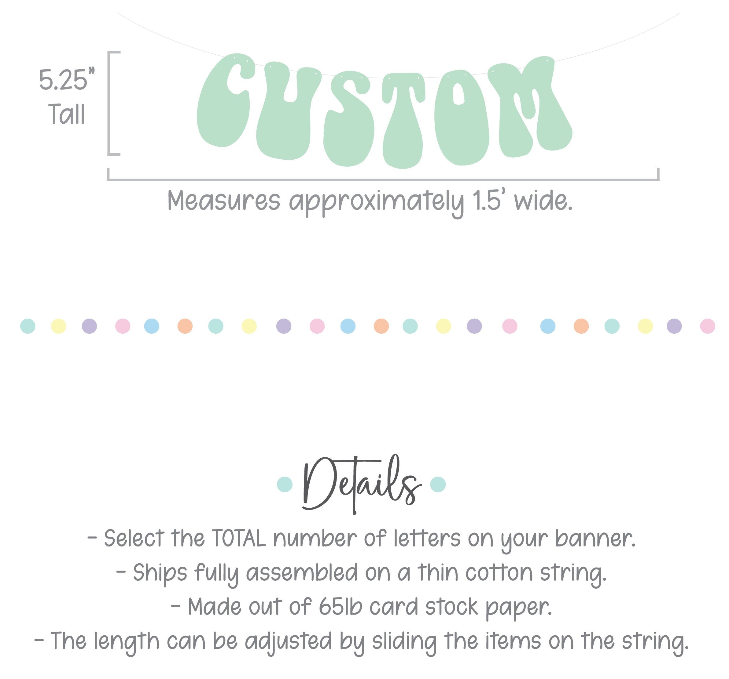 Custom Mint Banner, Mint Party, Mint Decorations, Mint Birthday Decorations, Custom Banner, Custom Retro Banner, Retro Theme